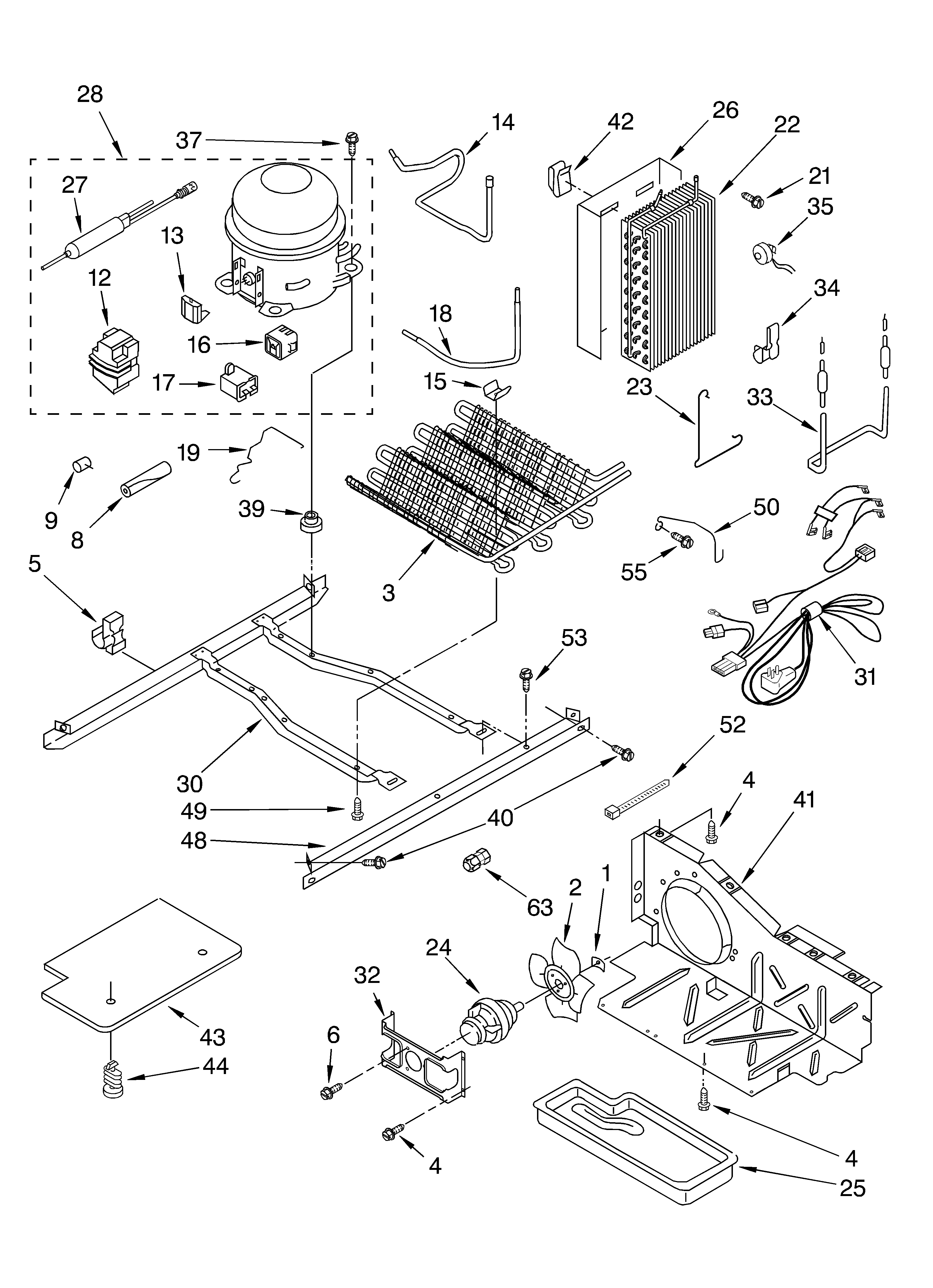 Whirlpool ED7FHEXMB00 unit parts diagram
