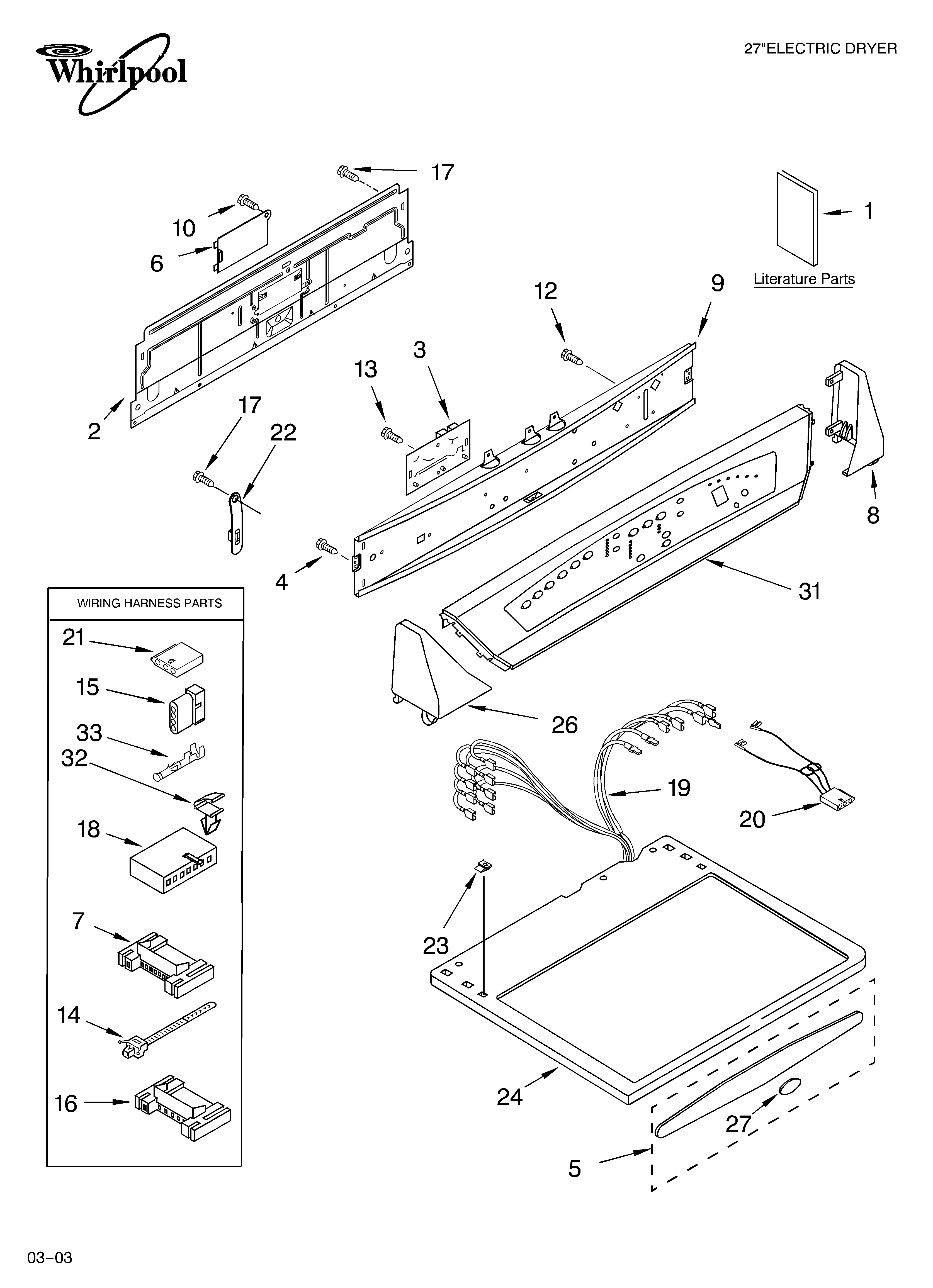 Whirlpool GEW9868KT2 top and console parts diagram