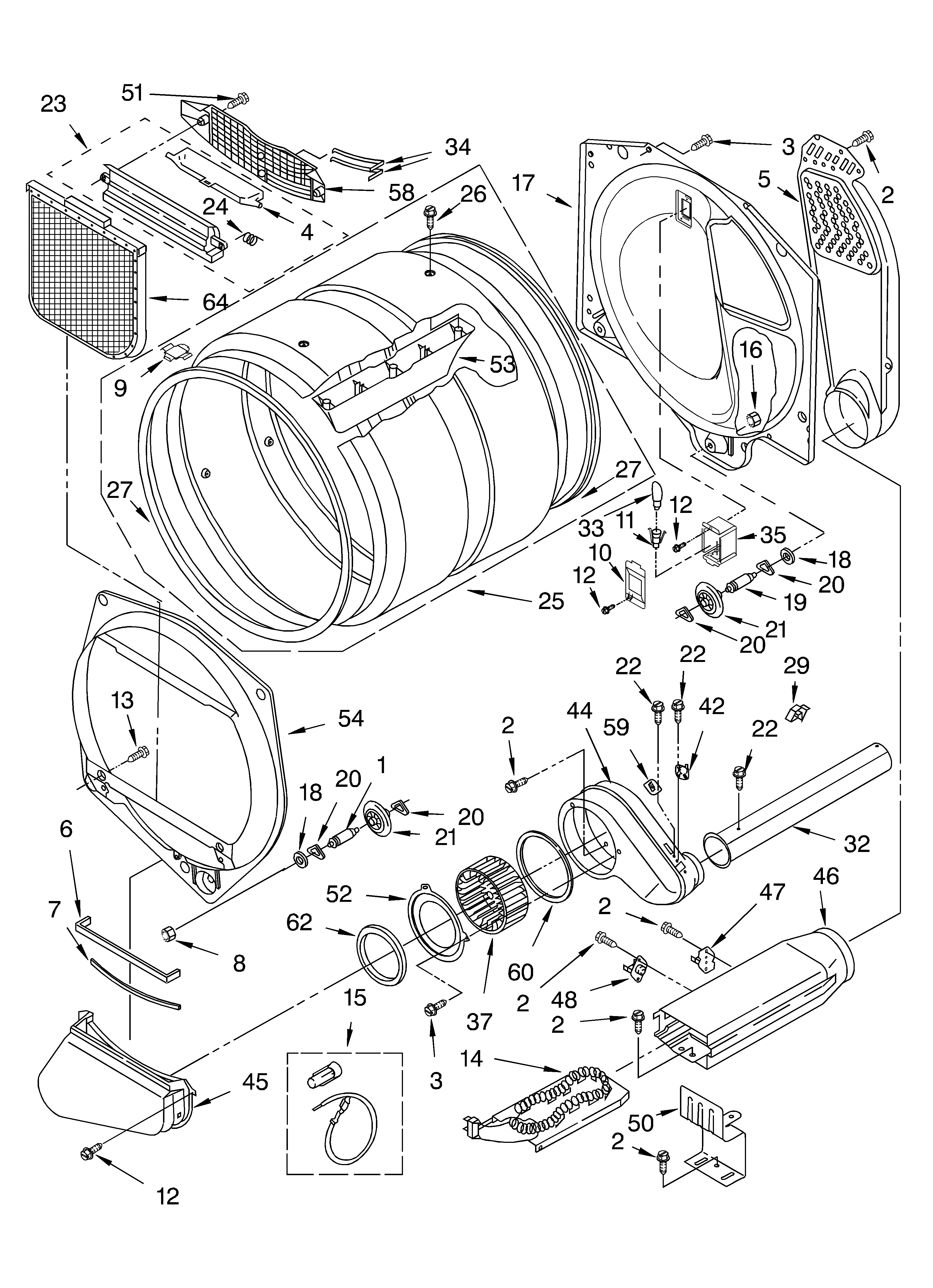 Whirlpool GEW9868KT2 bulkhead parts diagram
