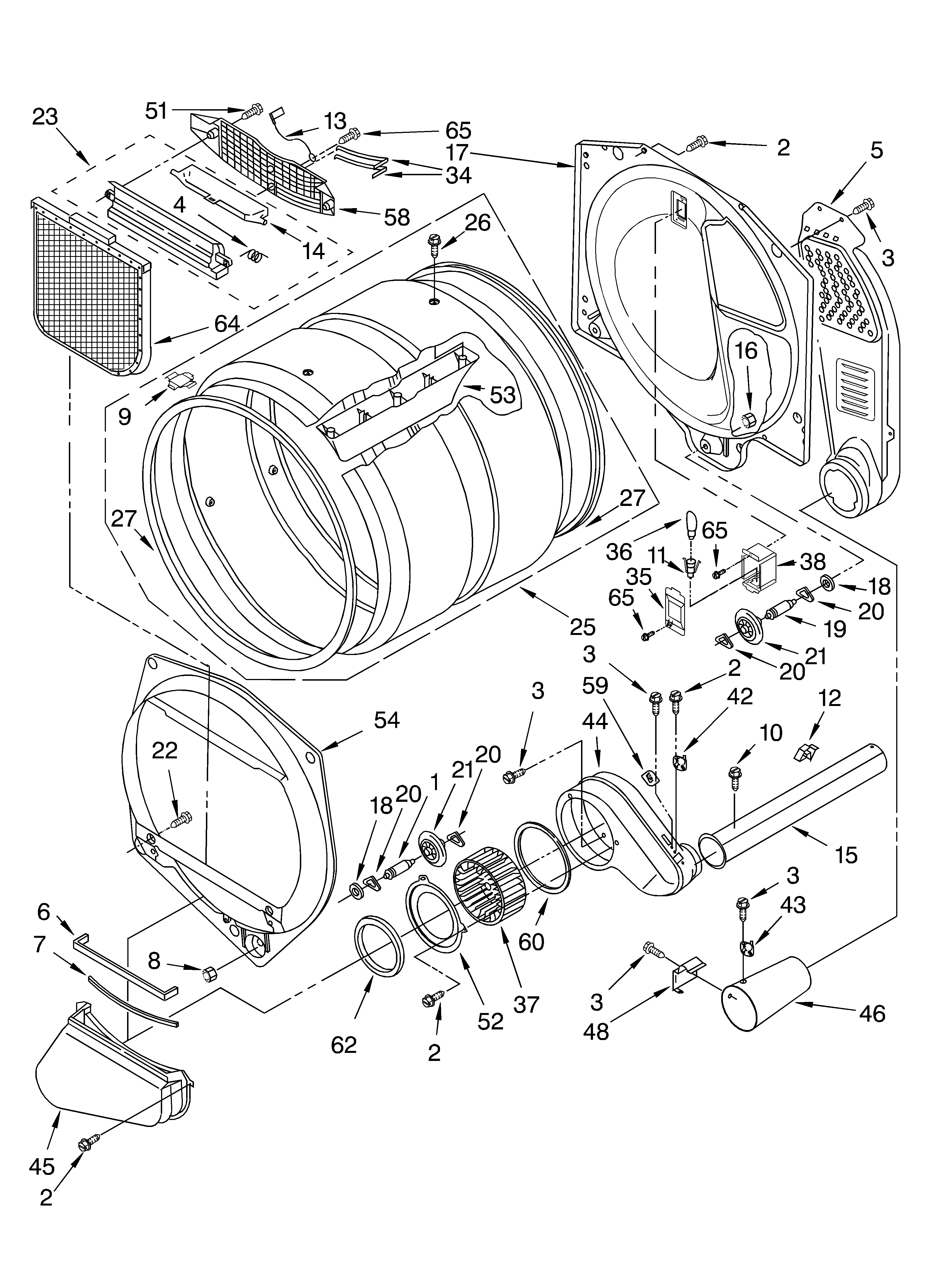Whirlpool GGQ8821LW1 bulkhead parts diagram