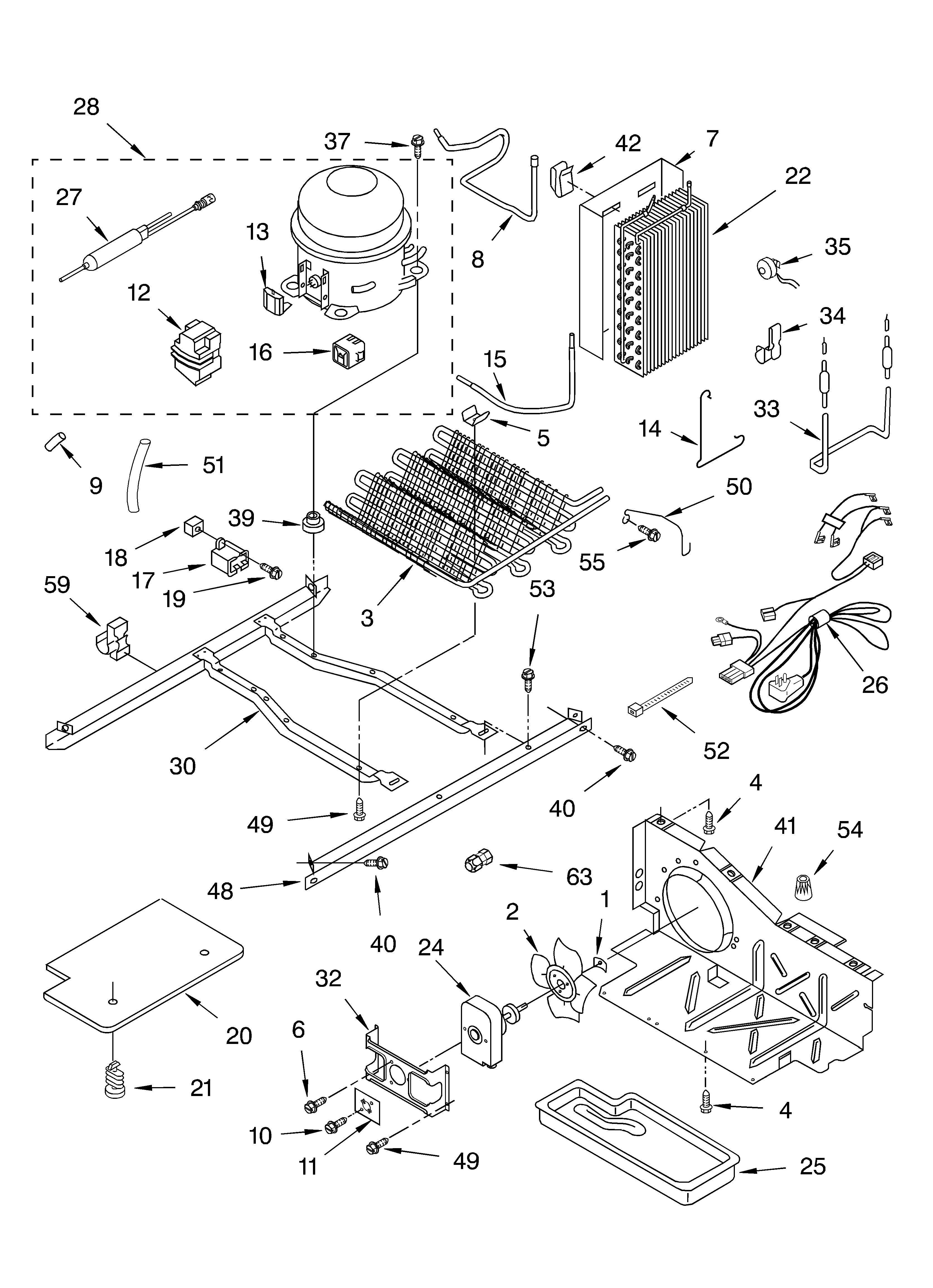 KitchenAid KSRA22ILWH02 unit parts diagram