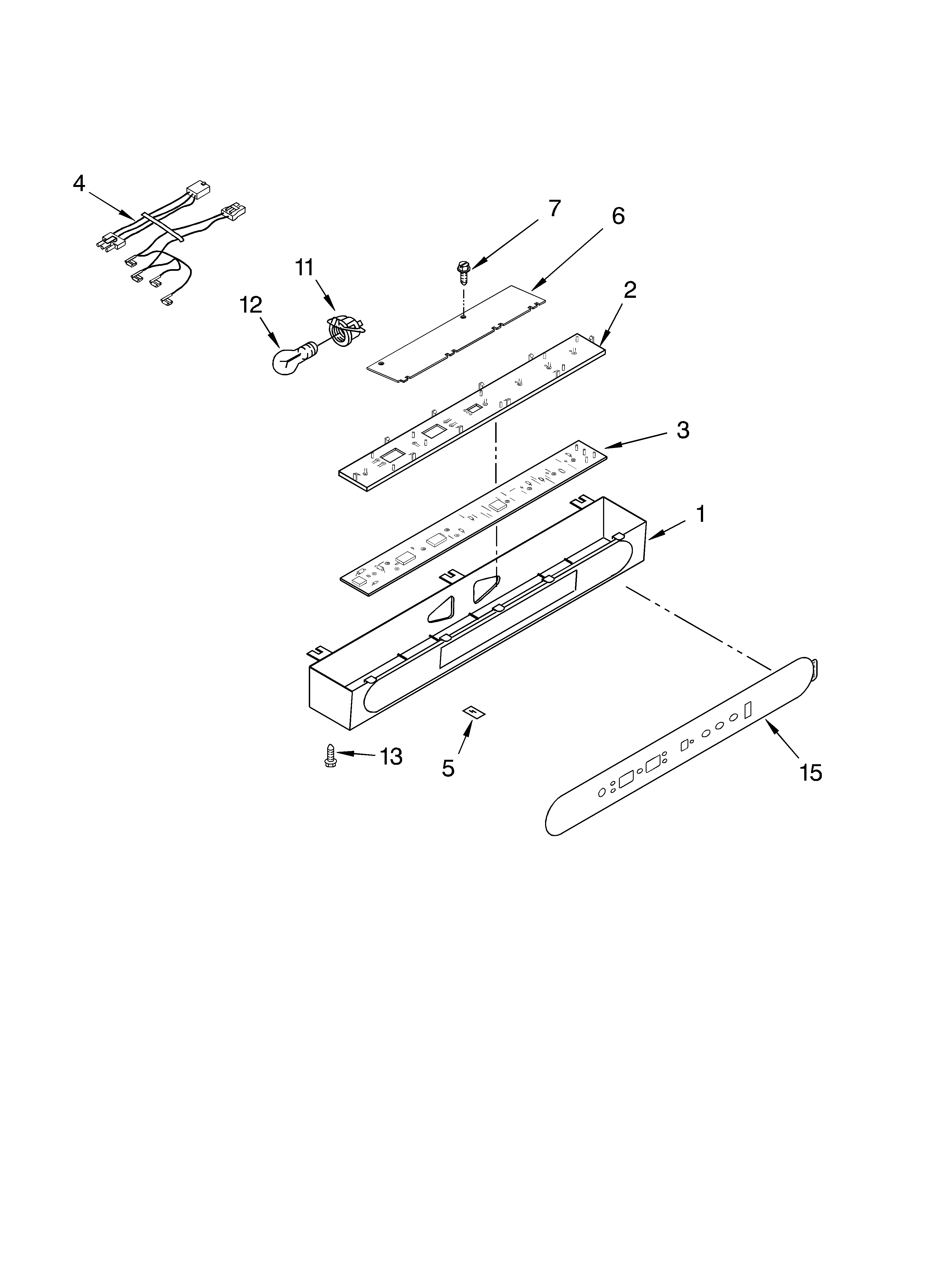 KitchenAid KSSC36FKB02 control panel parts diagram