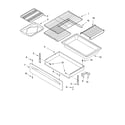 Whirlpool GS458LELT0 drawer & broiler parts diagram