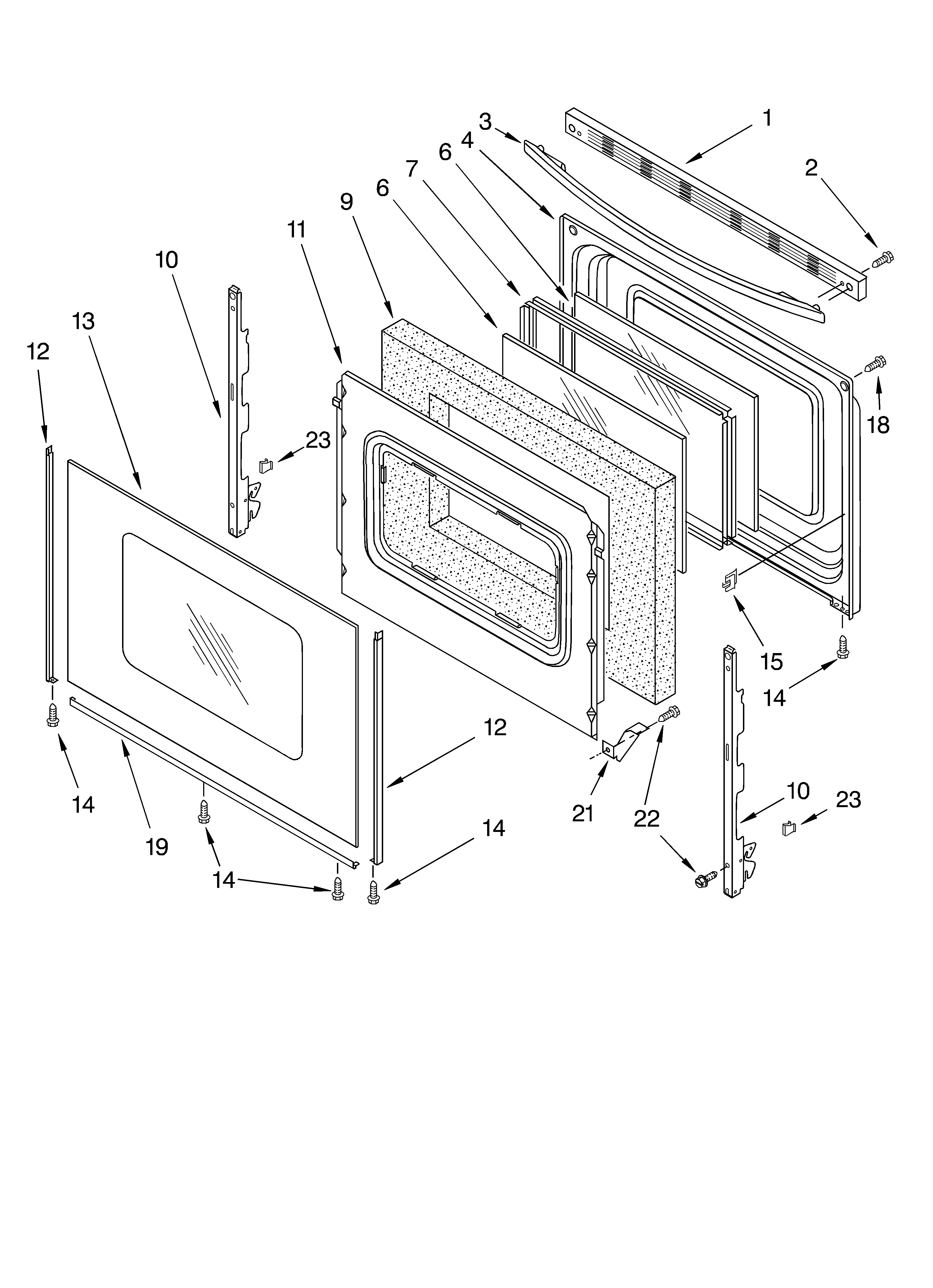 Whirlpool GS458LELT0 door parts, miscellaneous parts diagram