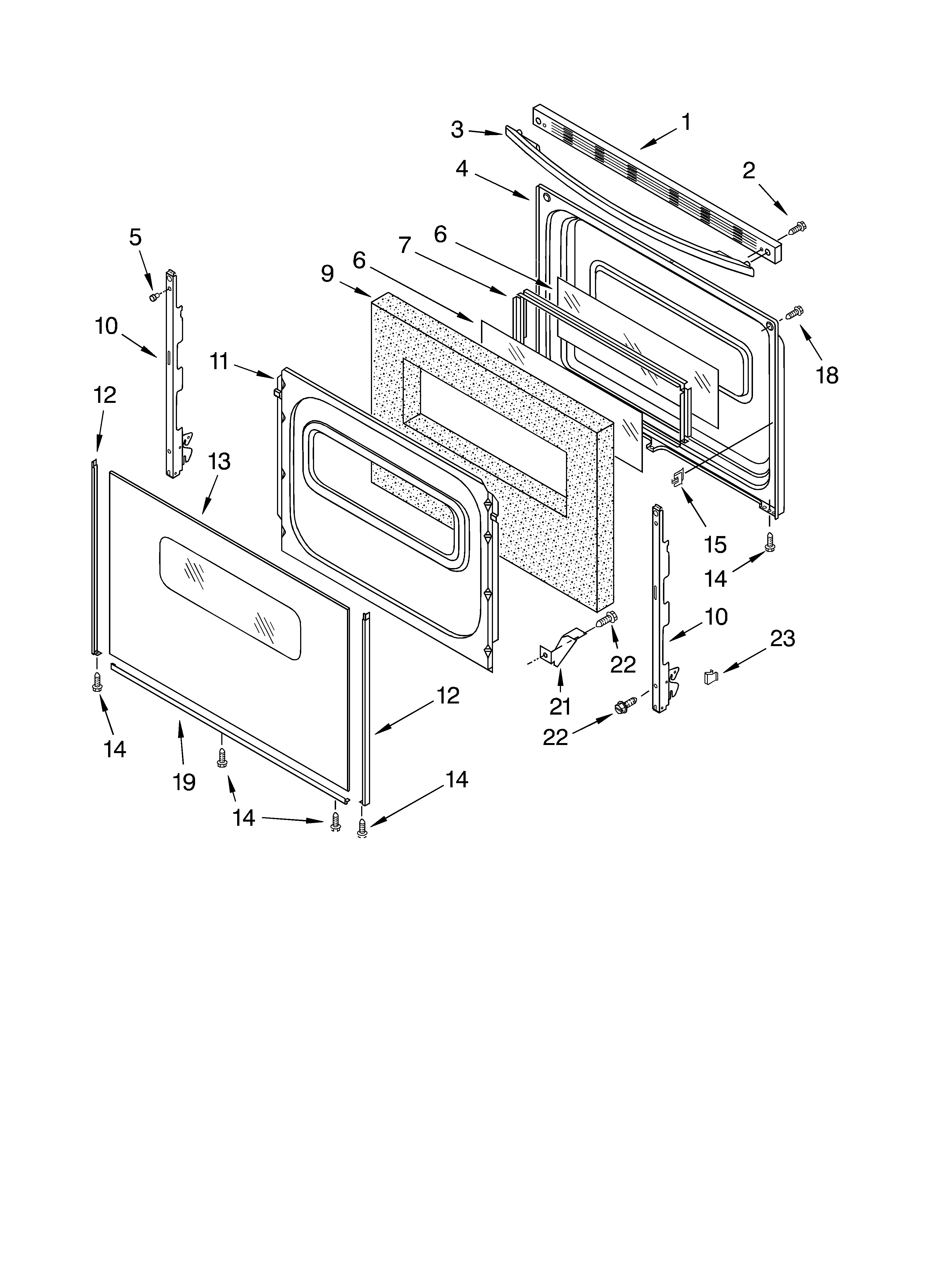Whirlpool GS470LEKB0 door parts, miscellaneous parts diagram