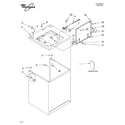 Whirlpool LSQ8500LQ0 top and cabinet parts diagram