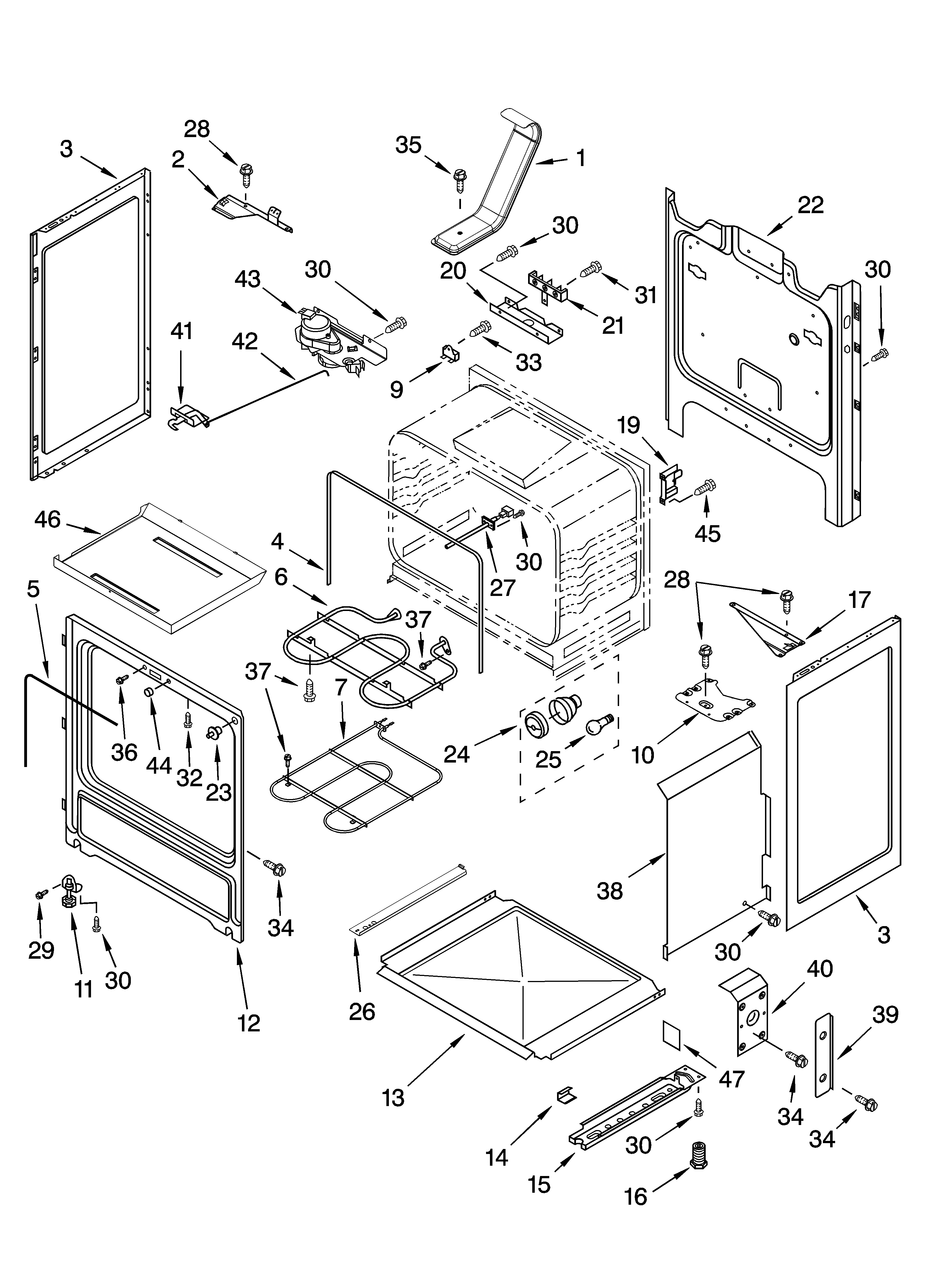 Whirlpool GR448LXPT0 chassis parts diagram