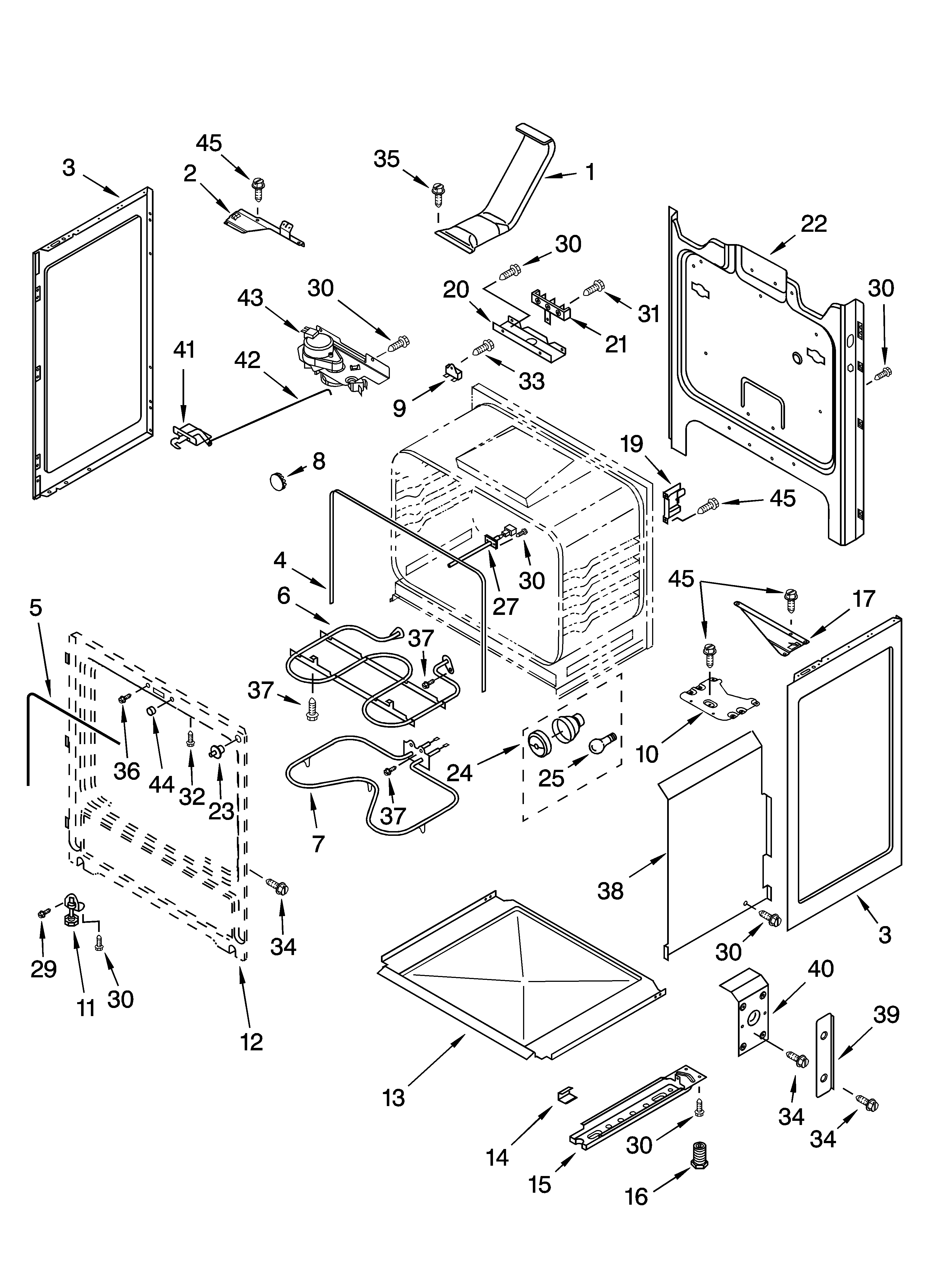 Whirlpool WERP4210PQ0 chassis parts diagram