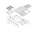 Whirlpool WERP4210PQ0 drawer & broiler parts diagram