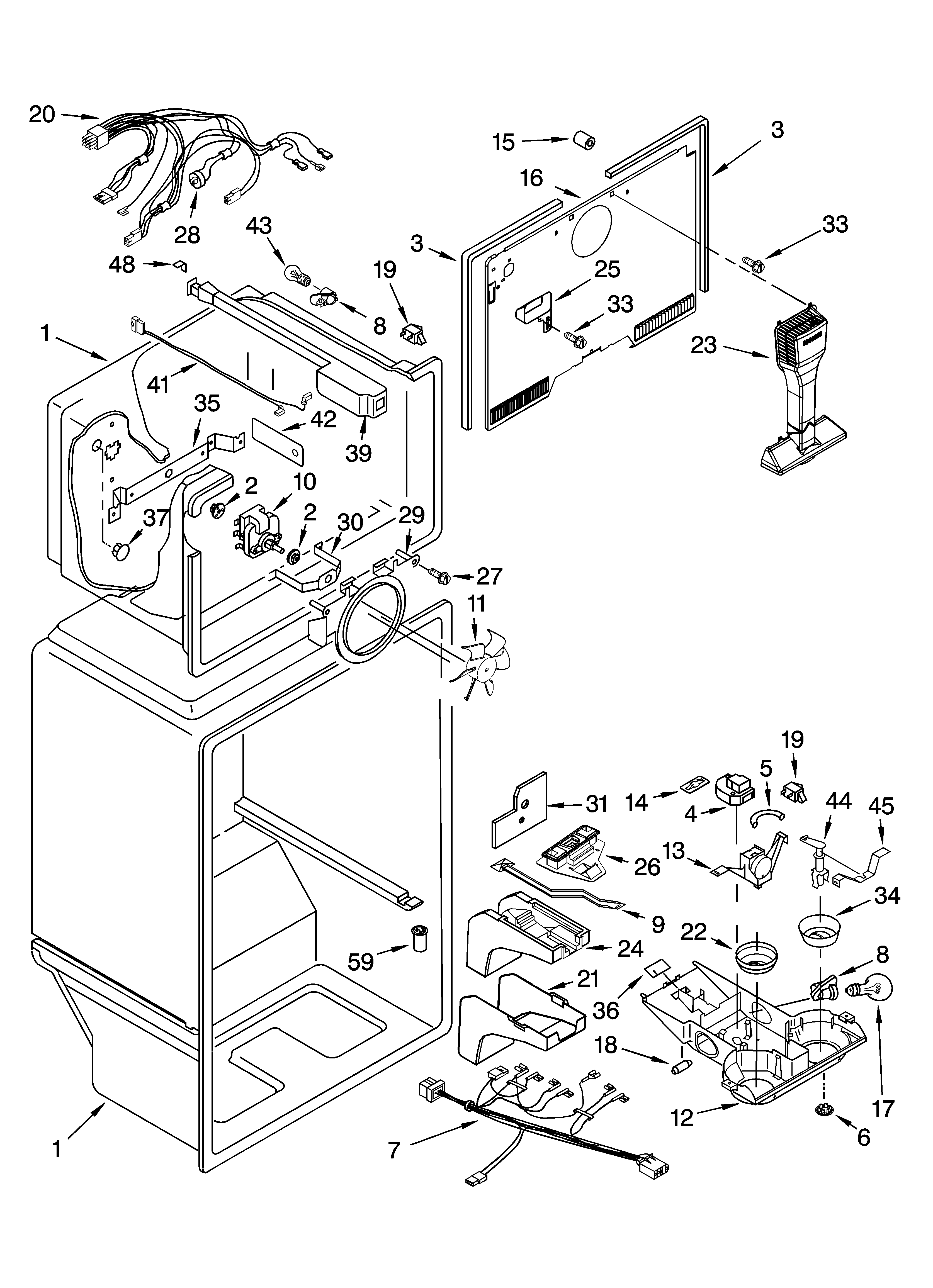 Whirlpool GR9FHKXPB00 liner parts diagram