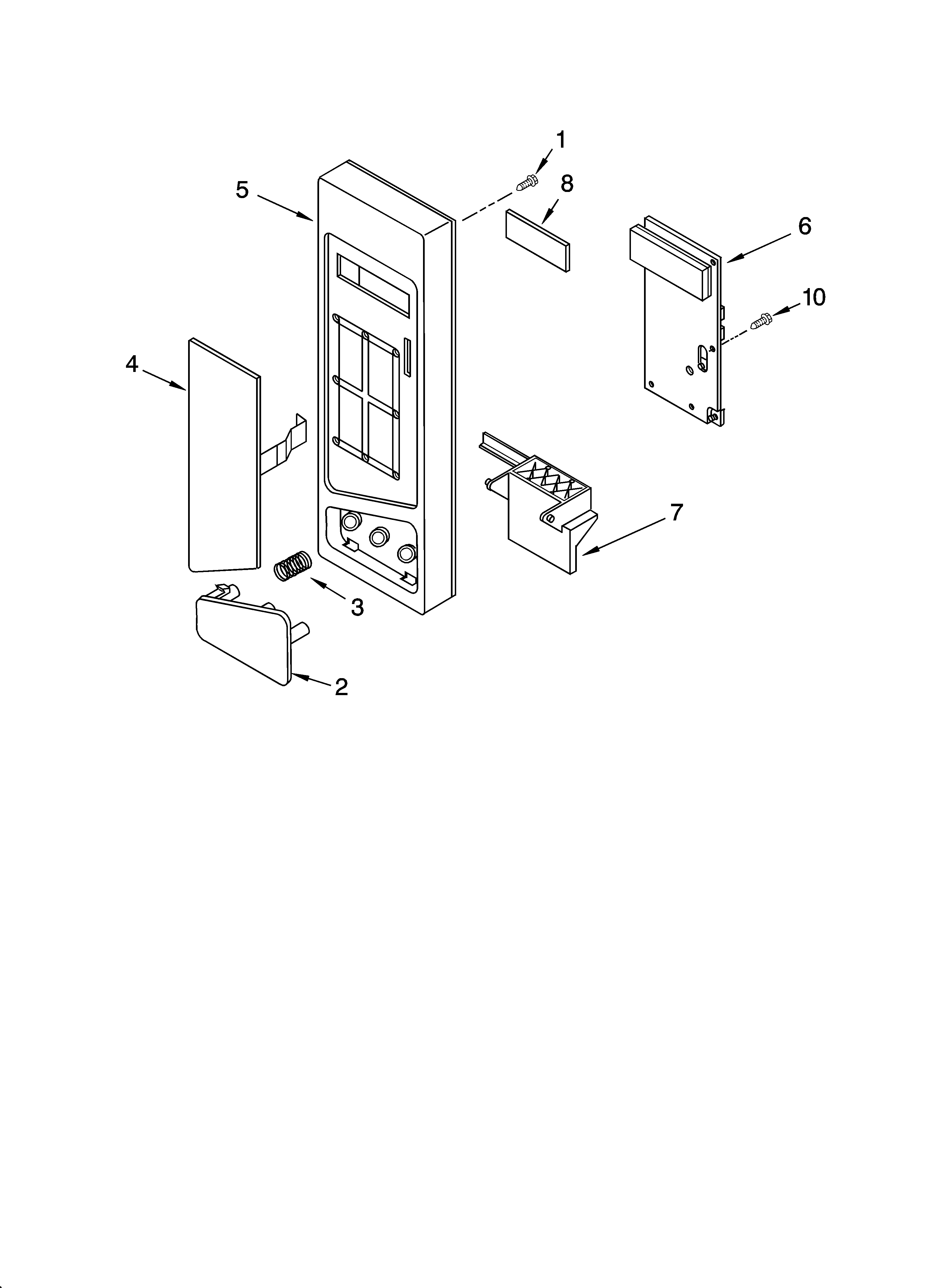 KitchenAid KCMS145KBU0 control panel parts diagram