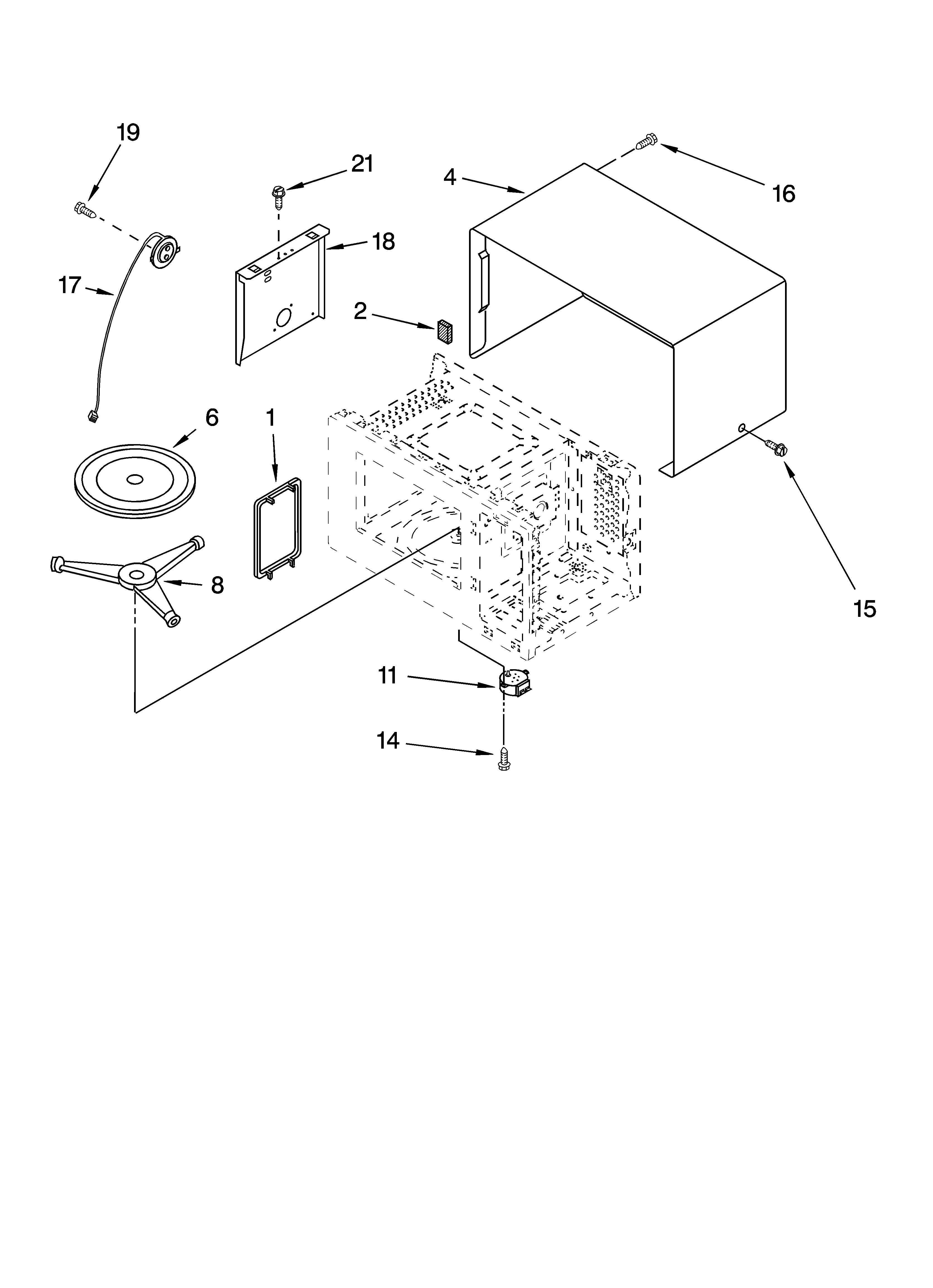 KitchenAid KCMS145KBU0 oven cavity parts diagram