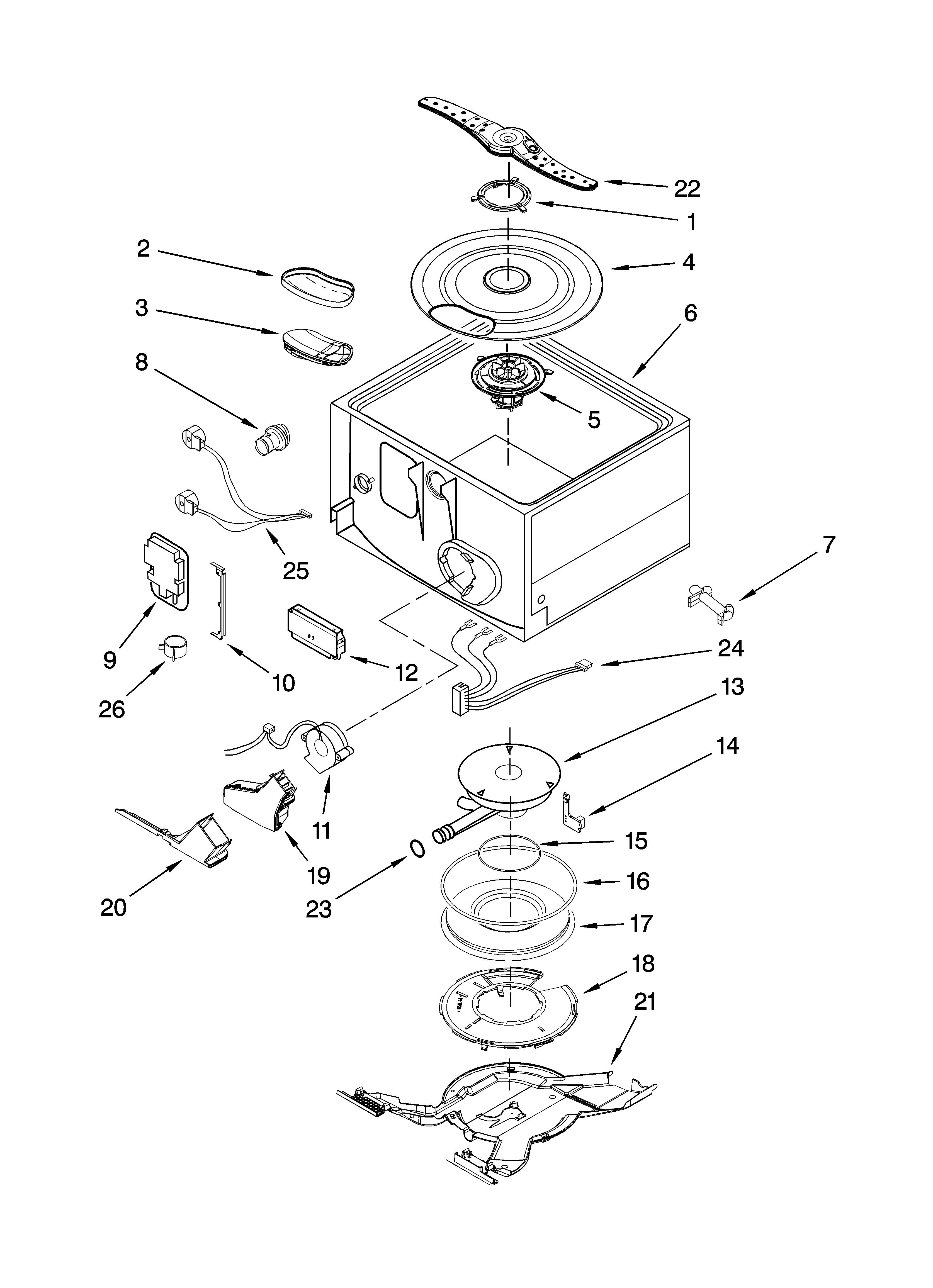 KitchenAid KUDD01DPPA0 drawer parts diagram