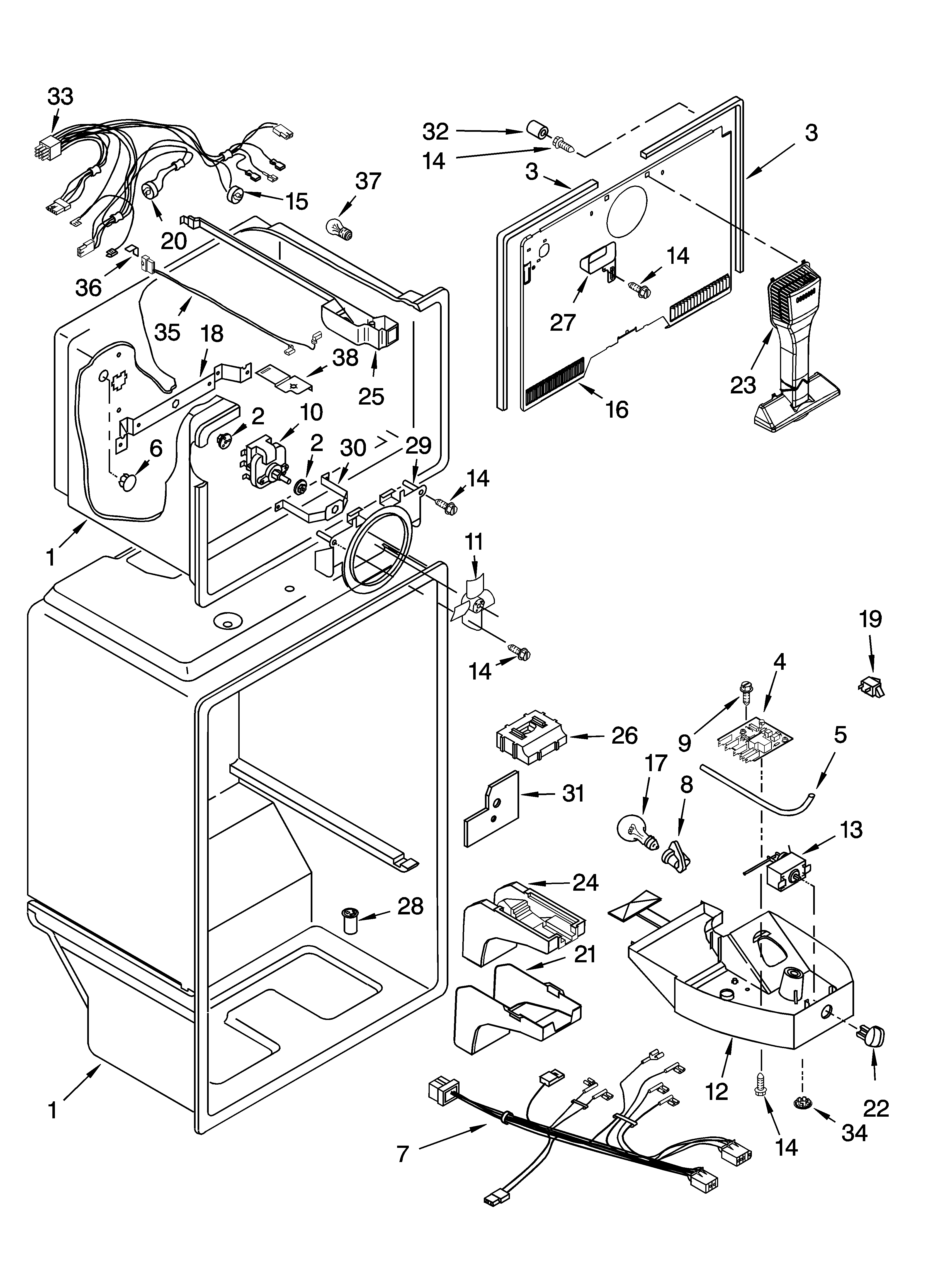 Gladiator GARF19XXPK00 liner parts diagram