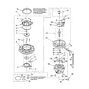Whirlpool 7DU920PWKQ0 pump and motor parts diagram