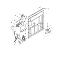 Whirlpool DU1050XTPB3 door and latch parts diagram