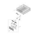 Whirlpool DU1100XTPS3 lower rack parts, optional parts (not included) diagram