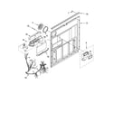 Whirlpool DU1101XTPB0 door and latch parts diagram
