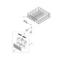 Whirlpool DU1101XTPB0 lower rack parts, optional parts (not included) diagram