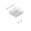 Whirlpool DUL240XTPQ3 upper rack and track parts diagram