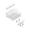 Whirlpool DUL300XTKS0 upper rack and track parts diagram