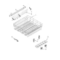 Whirlpool DUL300XTLT3 upper rack and track parts diagram