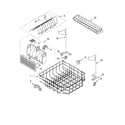 Whirlpool DUL300XTLT3 lower rack parts diagram