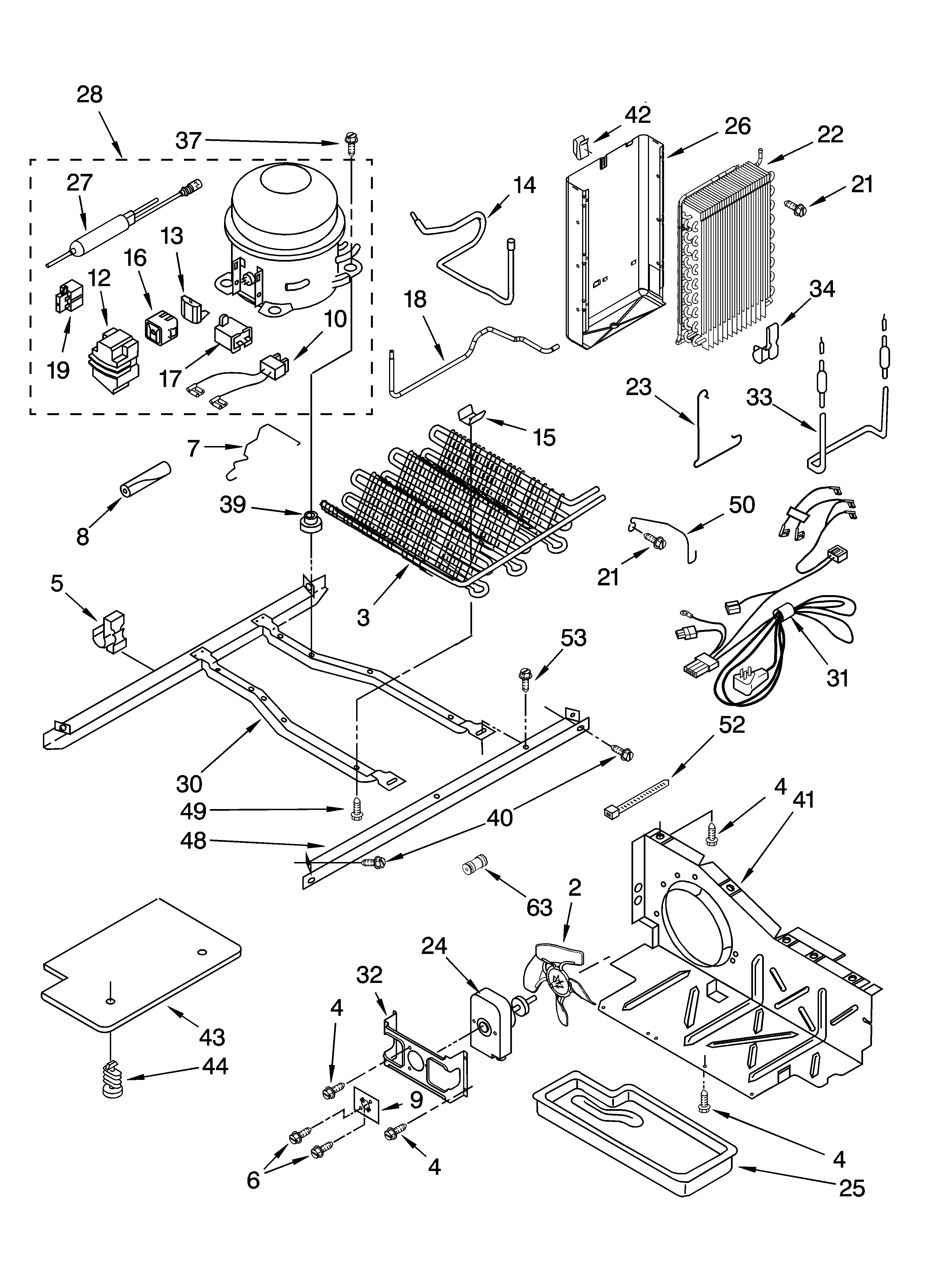 Whirlpool ED5JHGXRQ00 unit parts diagram