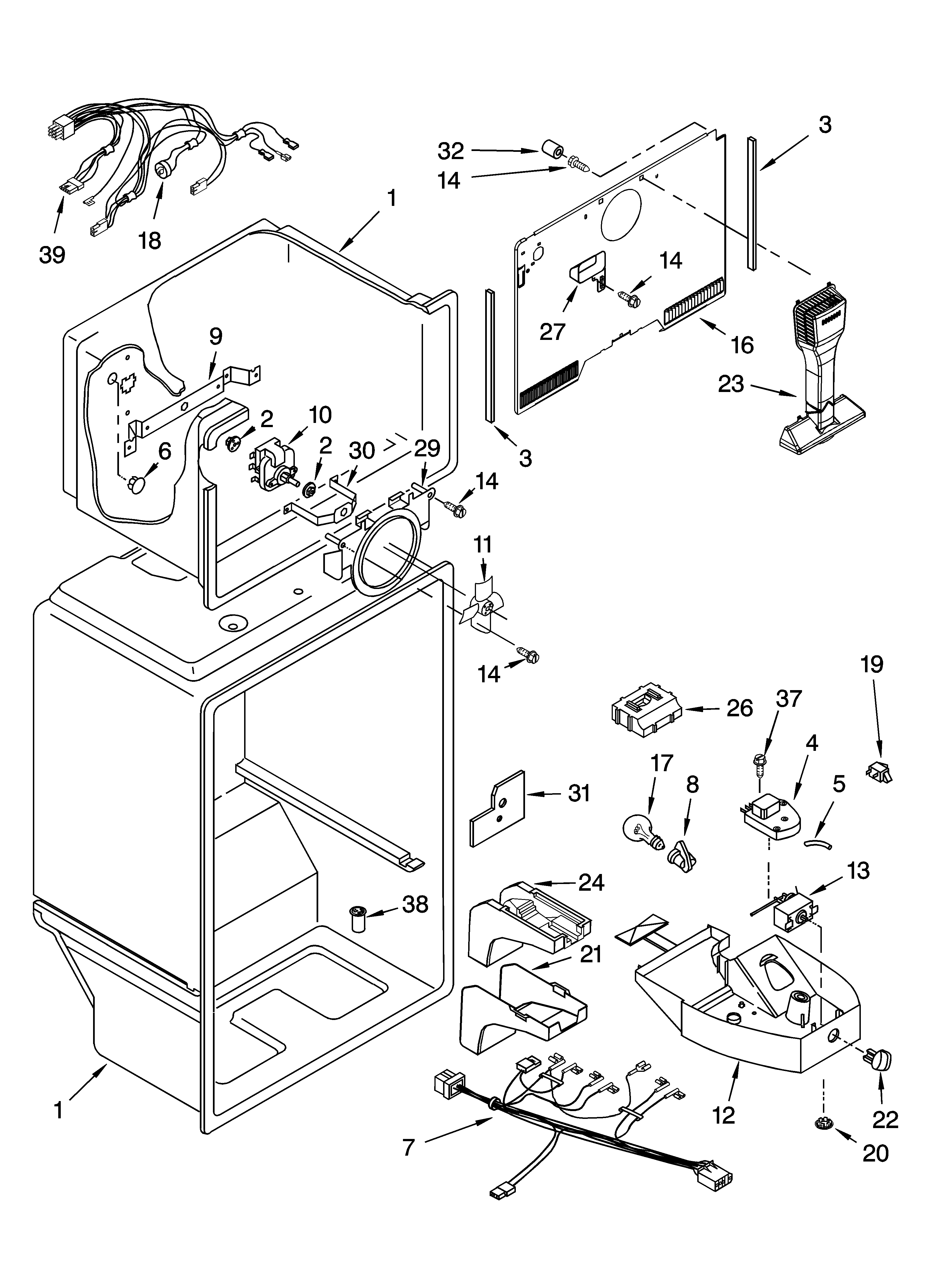 Whirlpool ET8MHKXMB00 liner parts diagram