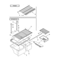 Whirlpool ET8WTKXKQ08 shelf parts, optional parts diagram