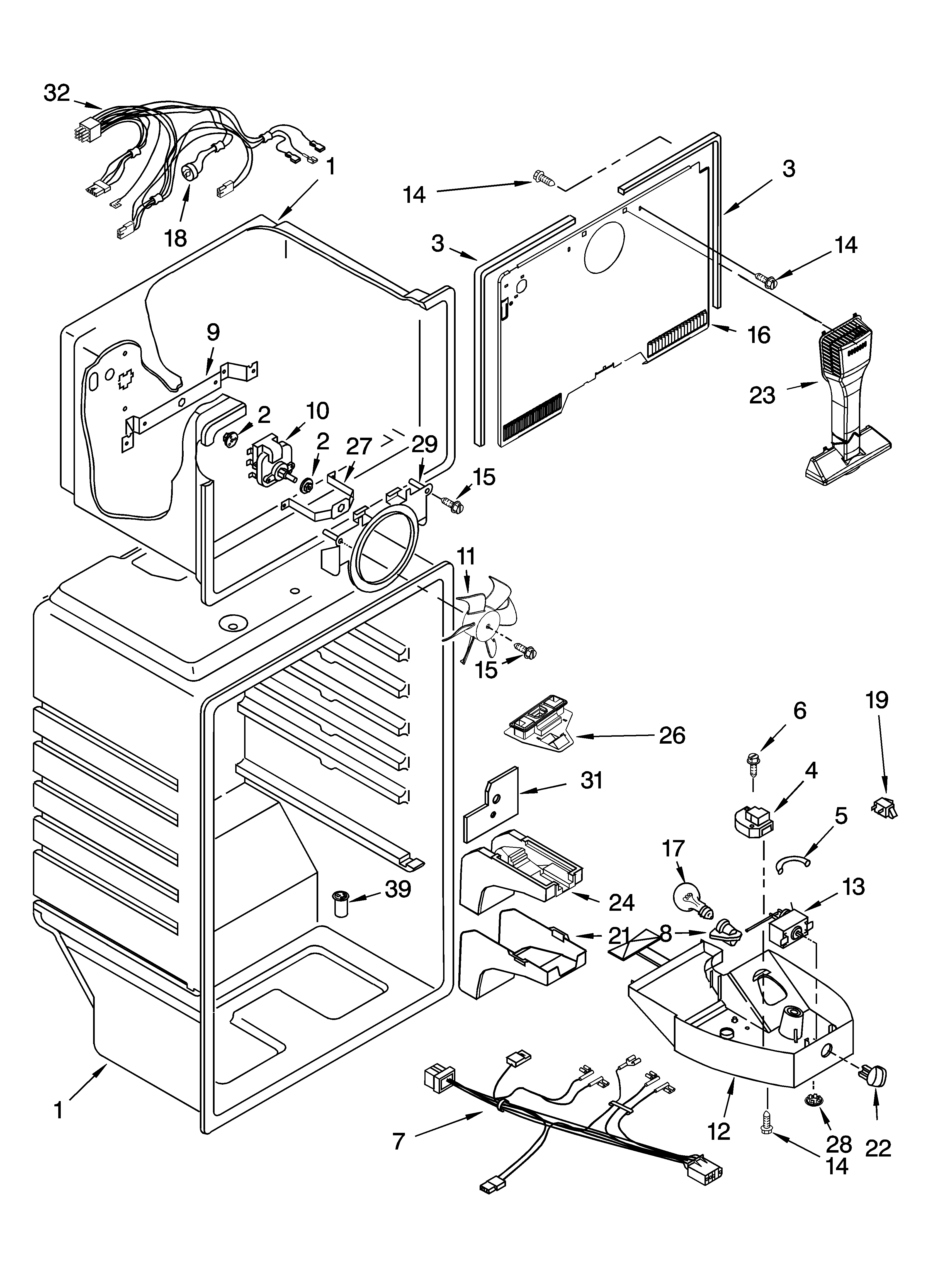 Whirlpool ET8WTMXKT07 liner parts diagram