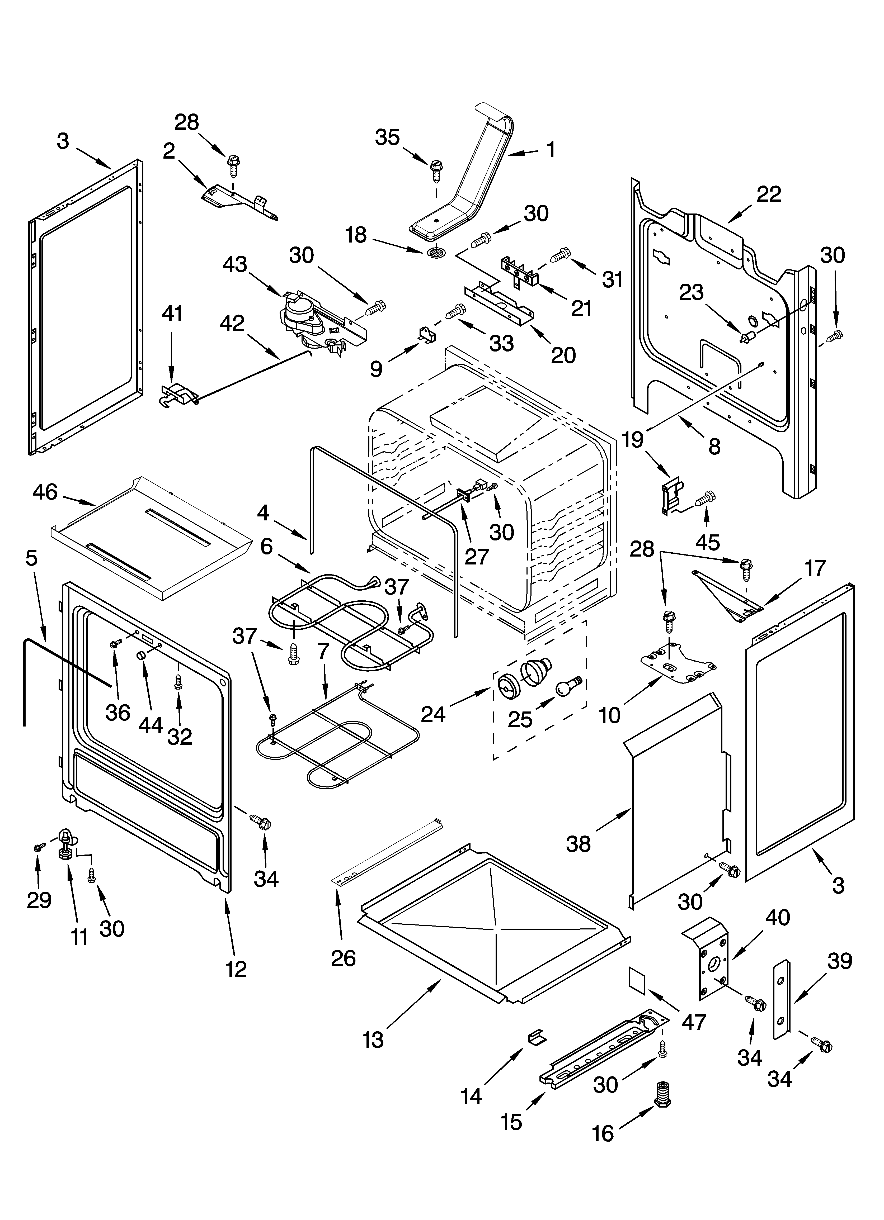 Whirlpool GR448LXPS1 chassis parts diagram