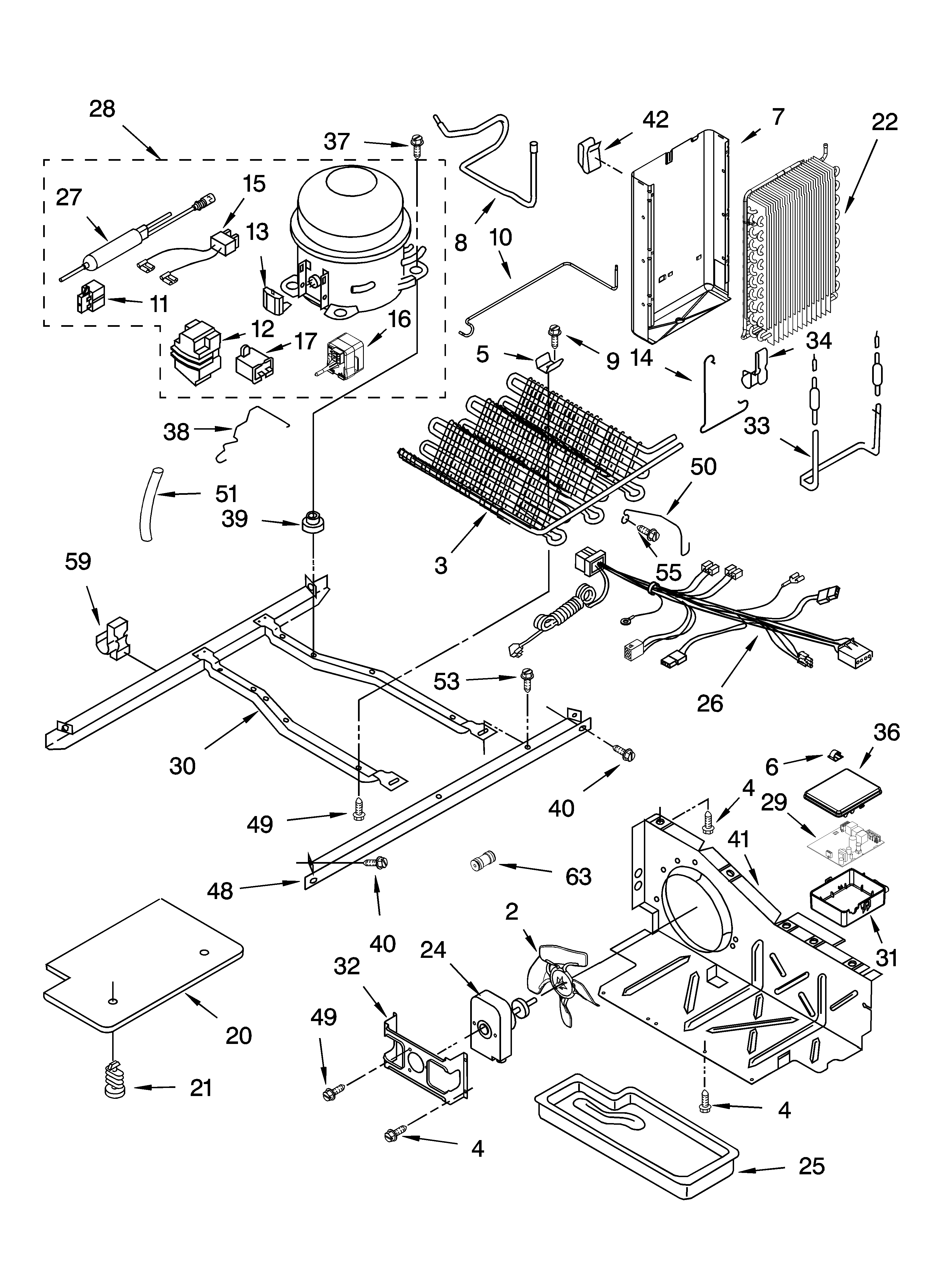 Whirlpool GS2SHAXNQ01 unit parts diagram