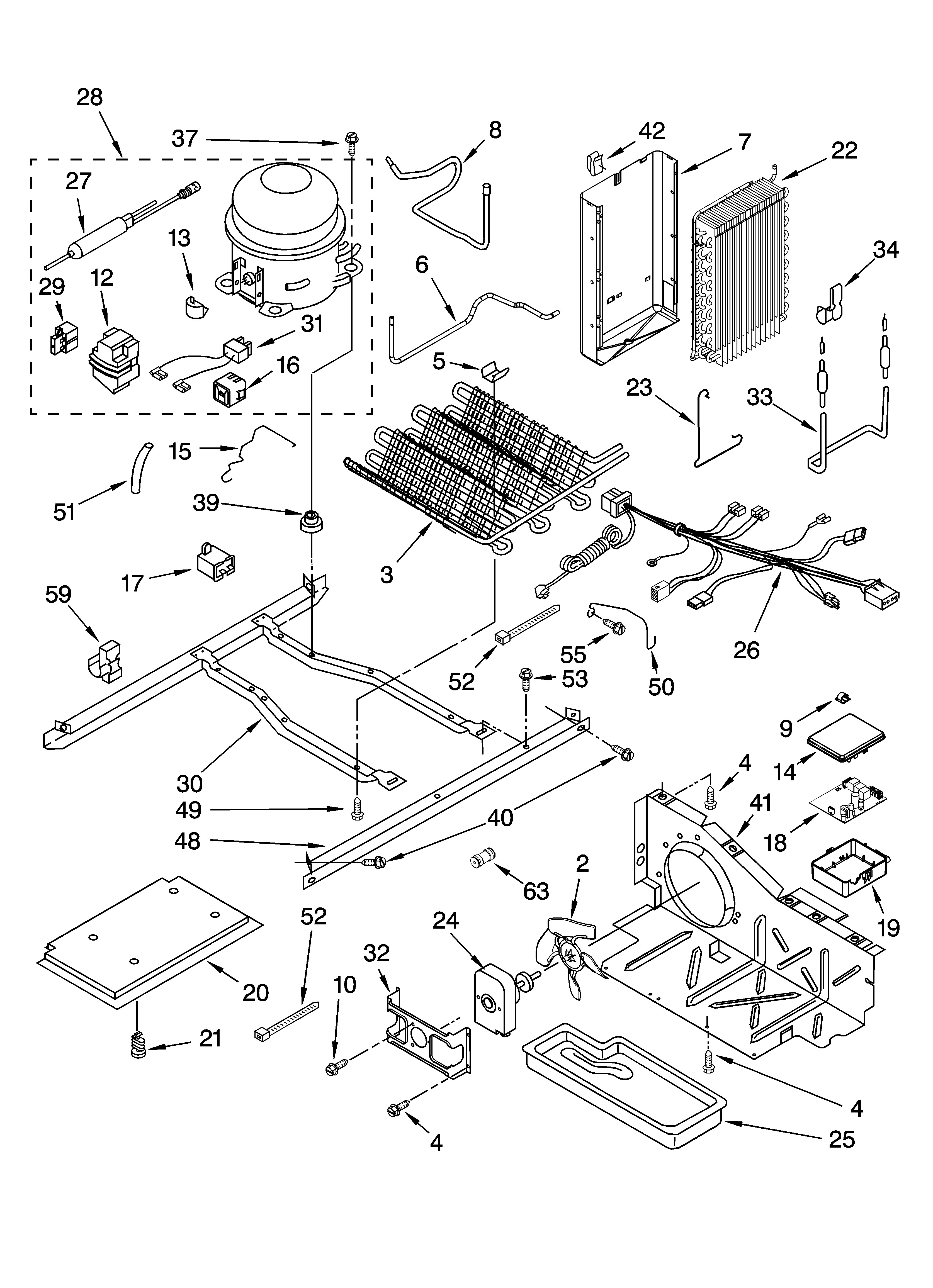 Whirlpool GS5SHAXNS01 unit parts diagram
