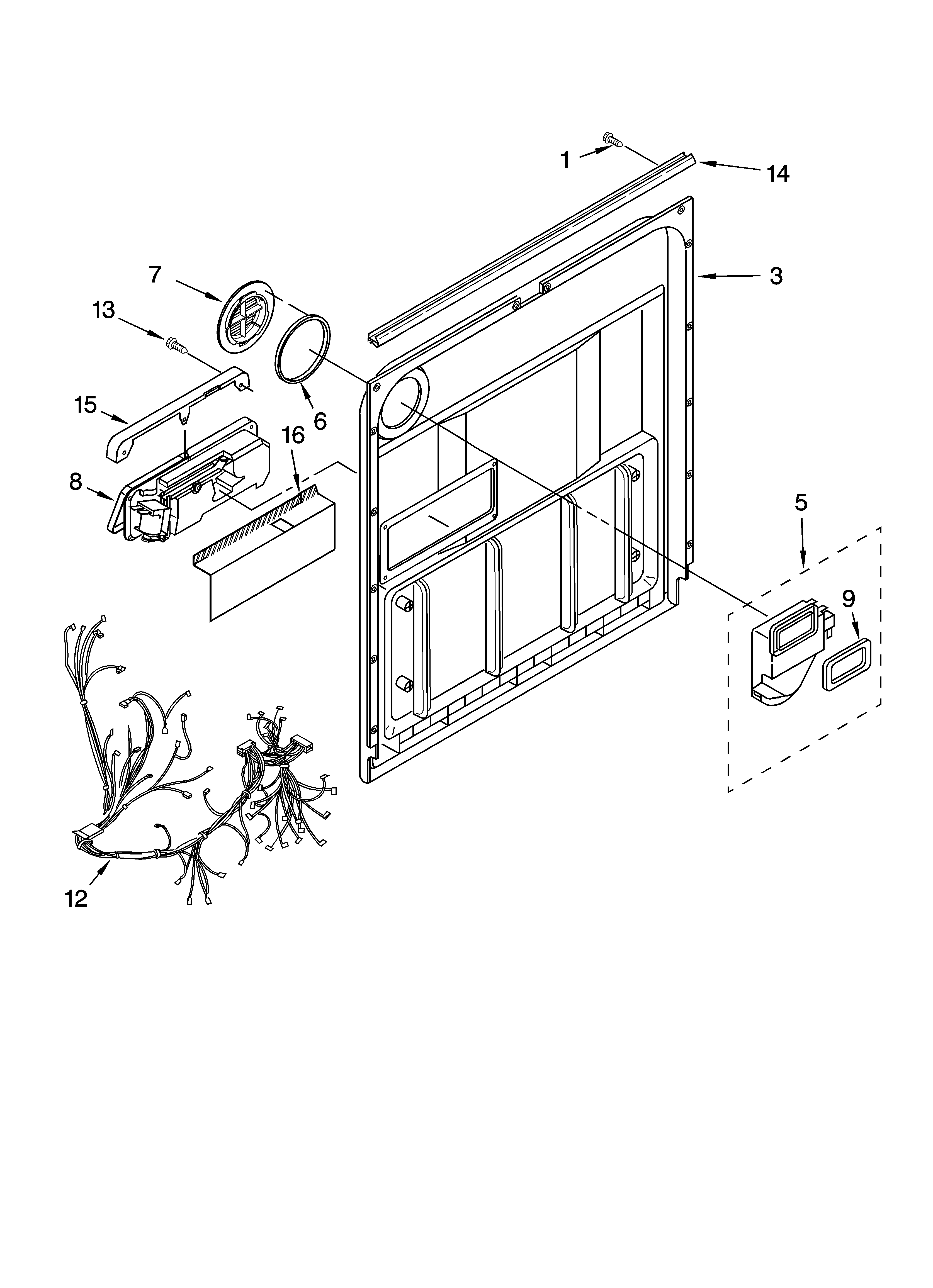 Whirlpool GU1100XTLB0 door and latch parts diagram