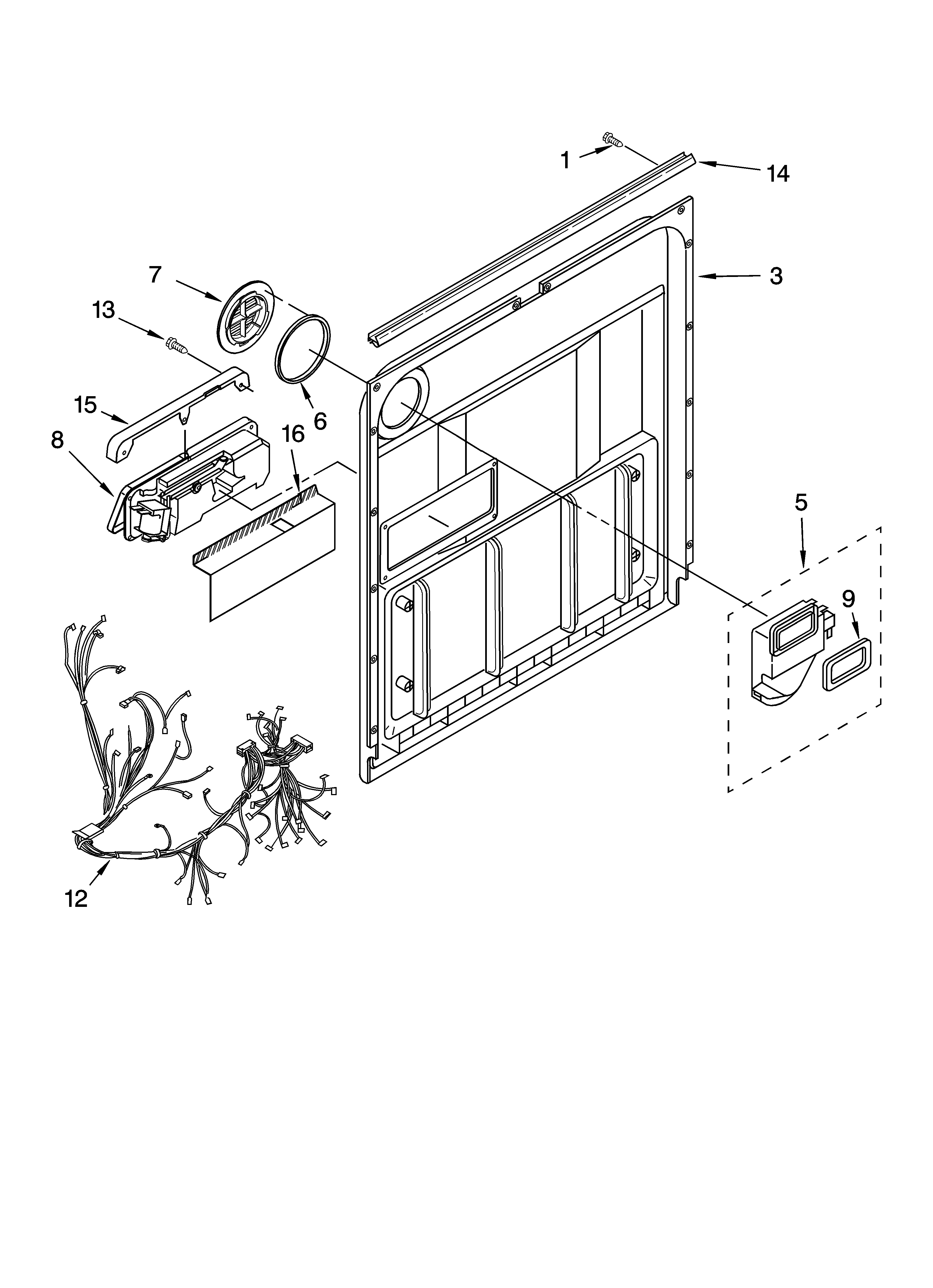 Whirlpool GU1108XTLB1 door and latch parts diagram