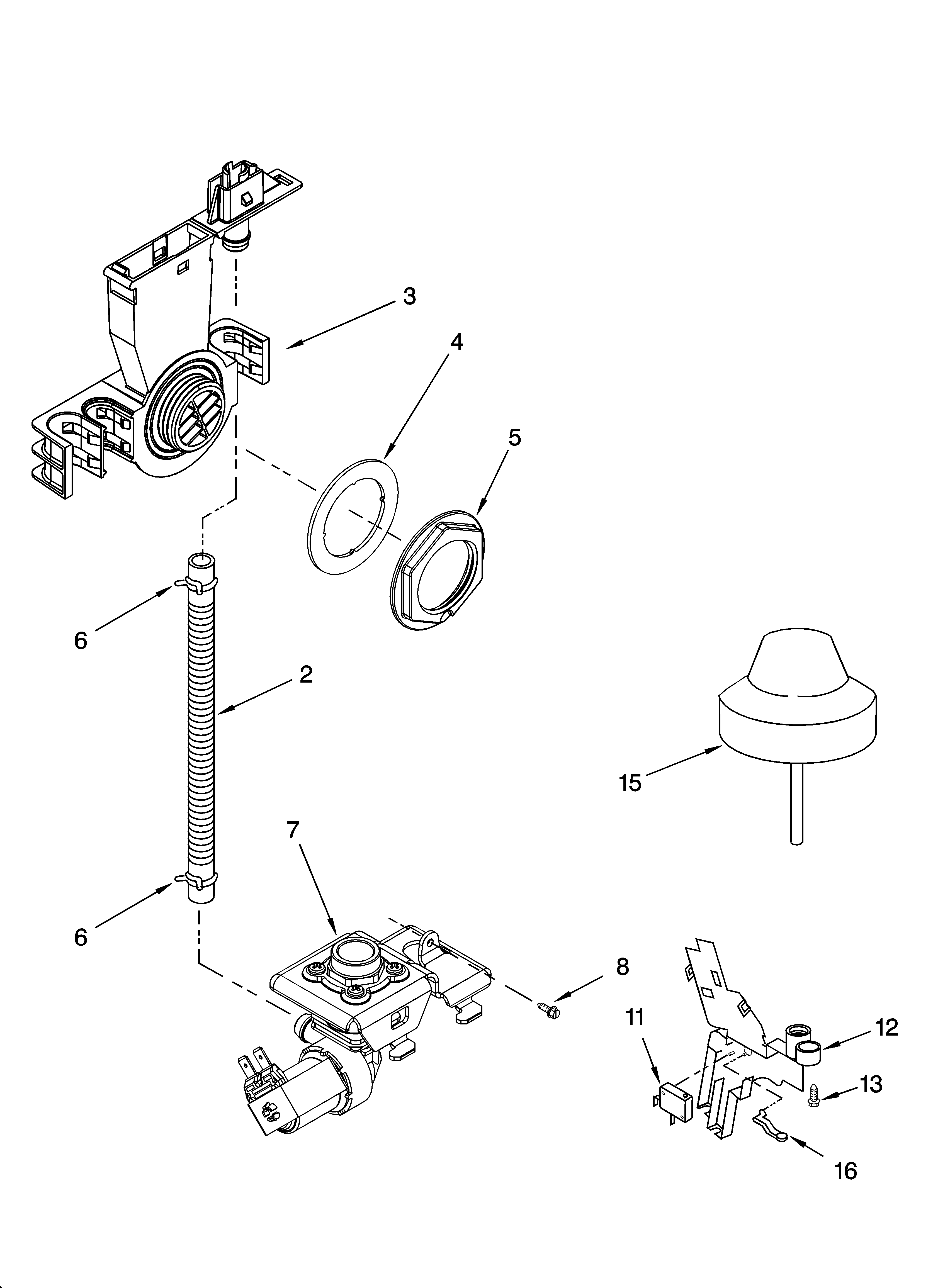 Whirlpool GU1108XTLB1 fill and overfill parts diagram