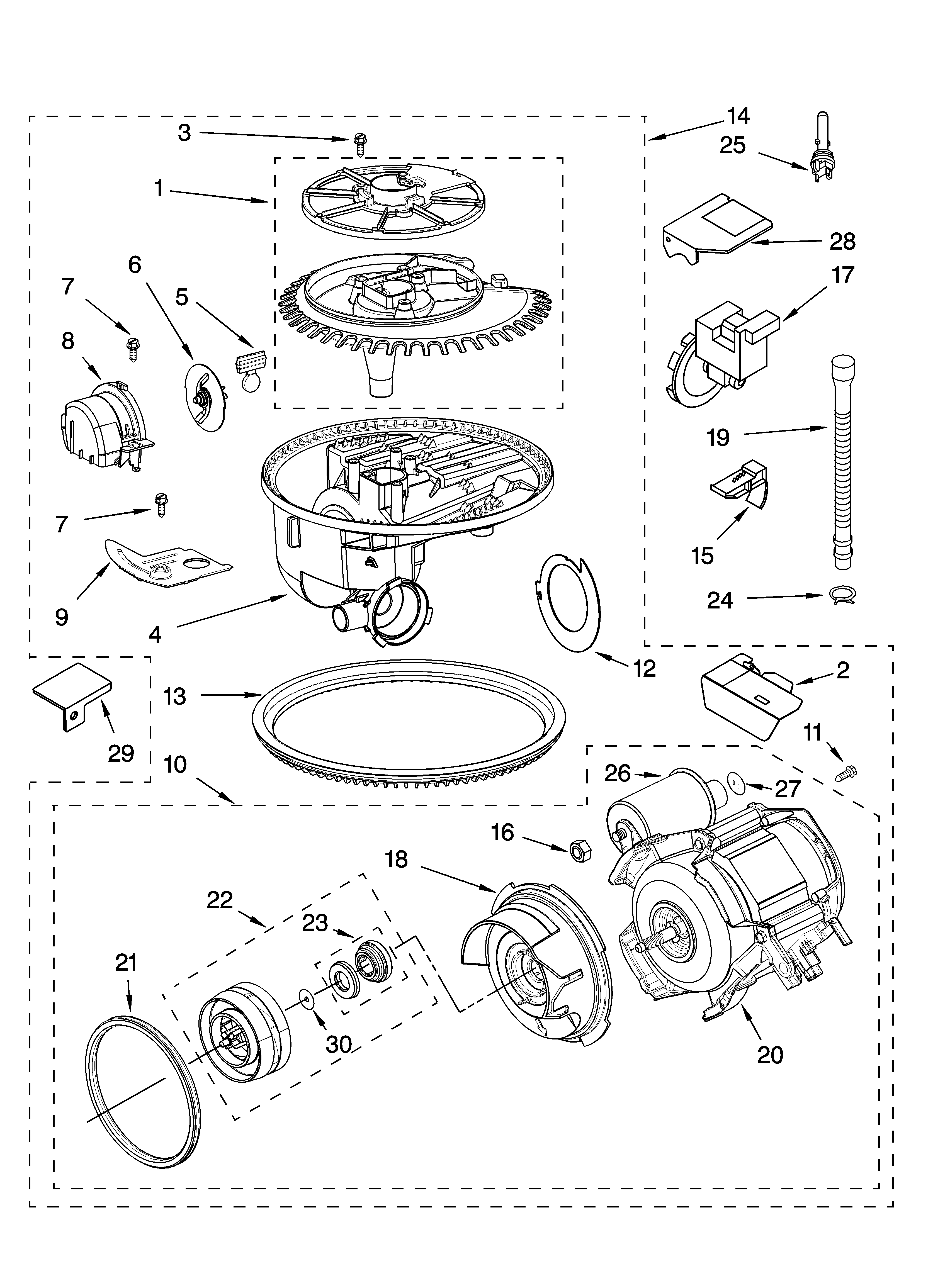 Whirlpool GU1108XTLB1 pump and motor parts diagram