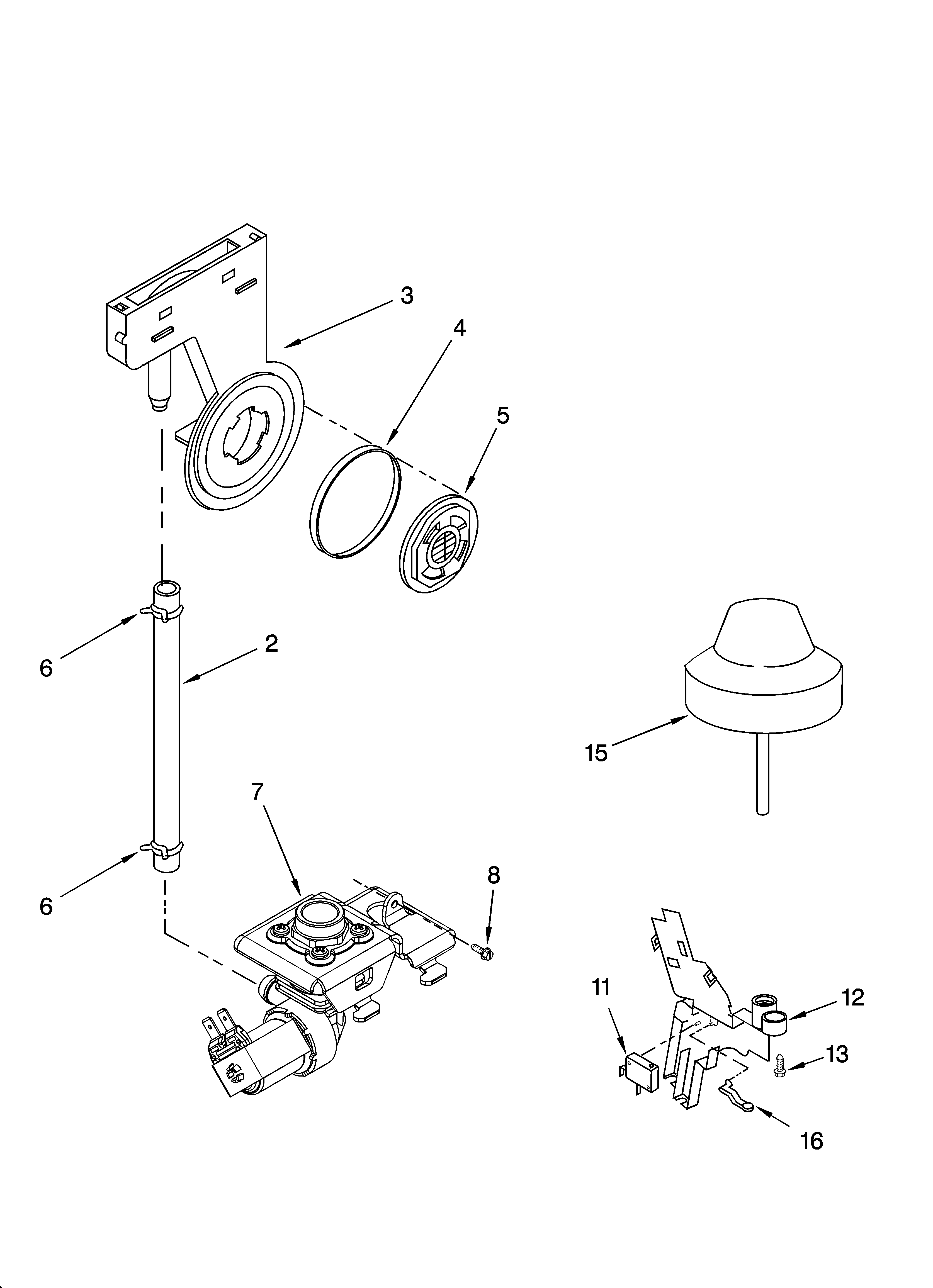 Whirlpool GU1200XTKS0 fill and overfill parts diagram