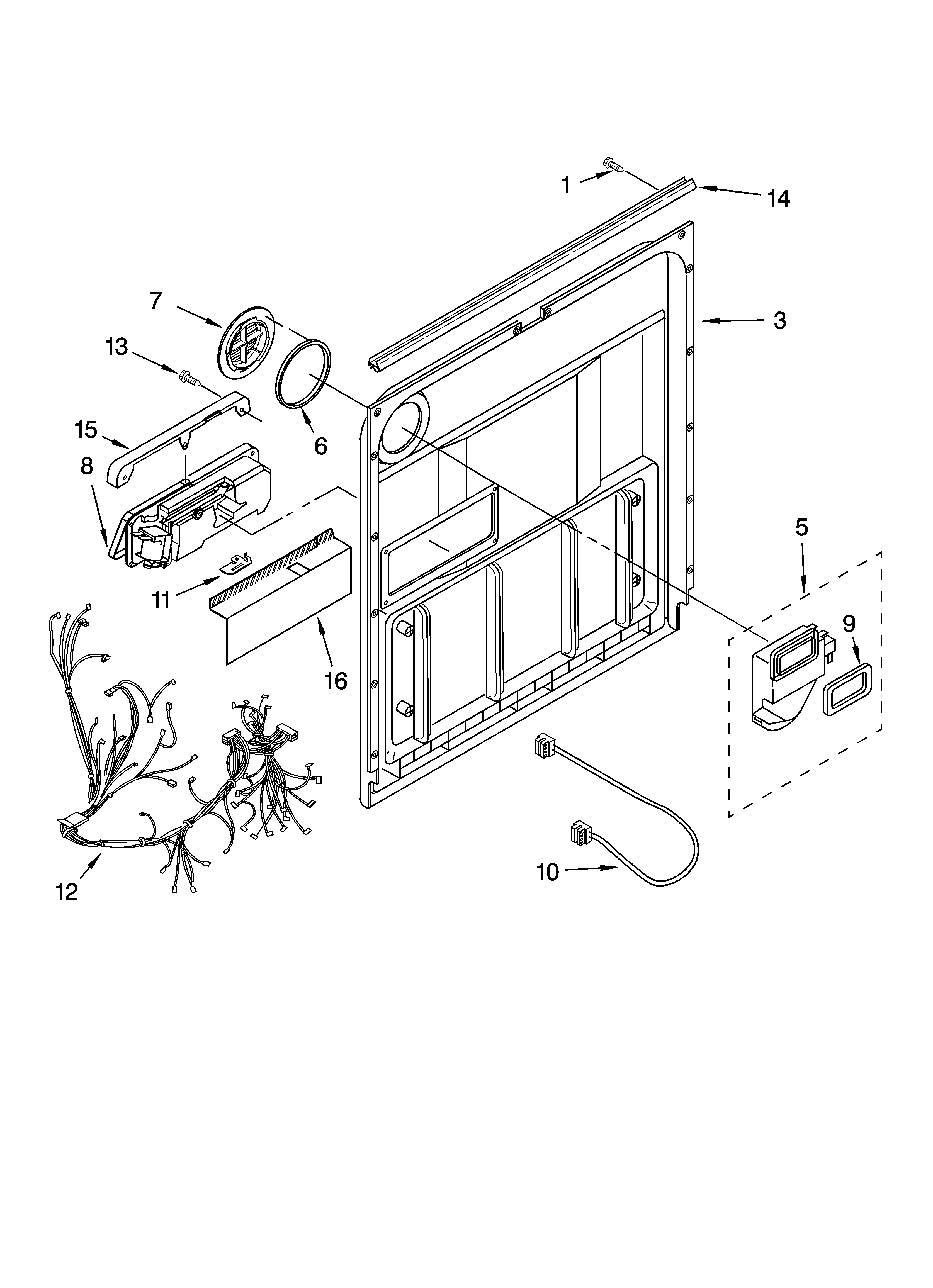 Whirlpool GU1200XTLS0 door and latch parts diagram