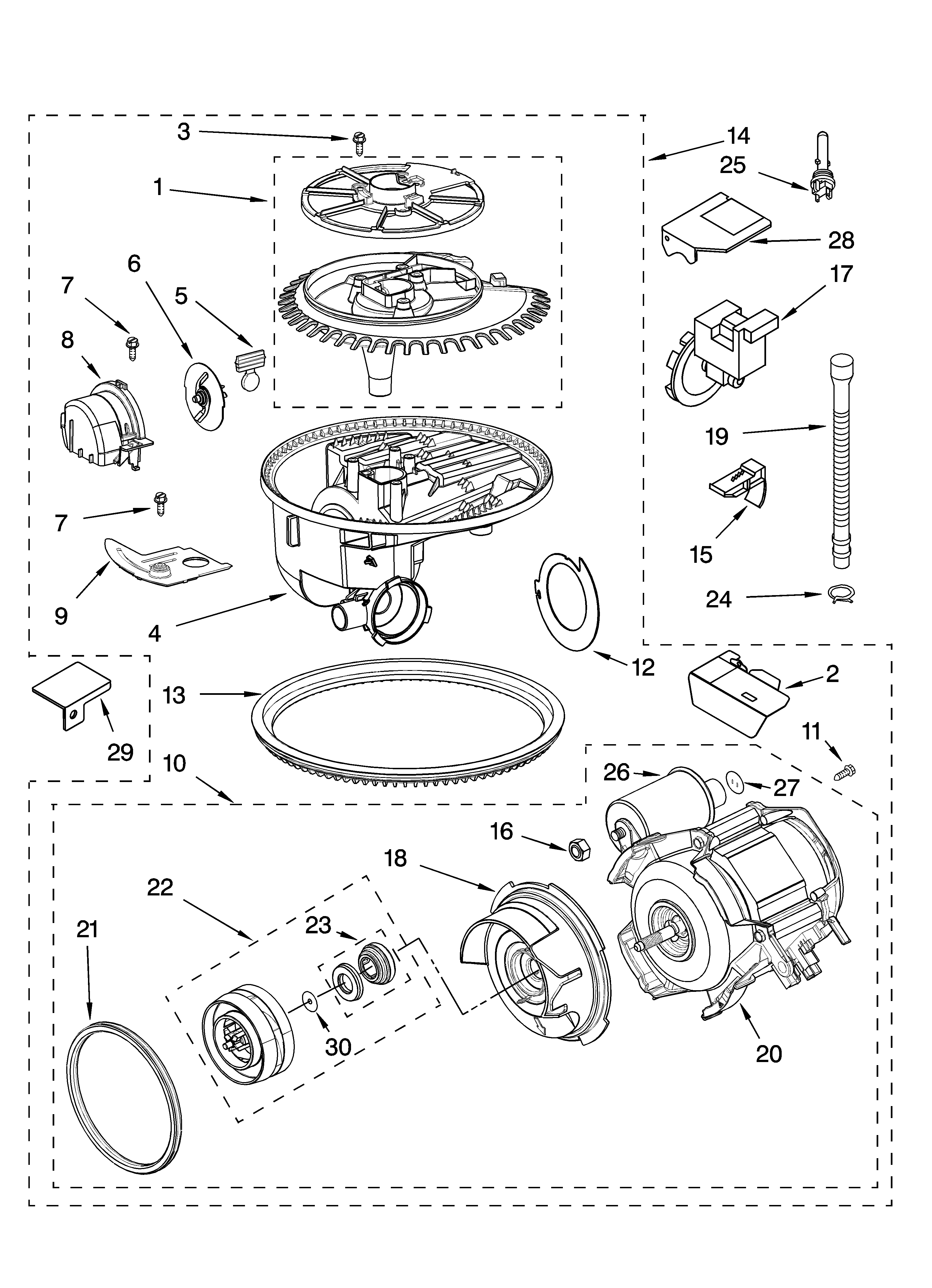 Whirlpool GU1200XTLS0 pump and motor parts diagram