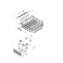 Whirlpool GU1200XTLQ0 lower rack parts, optional parts (not included) diagram