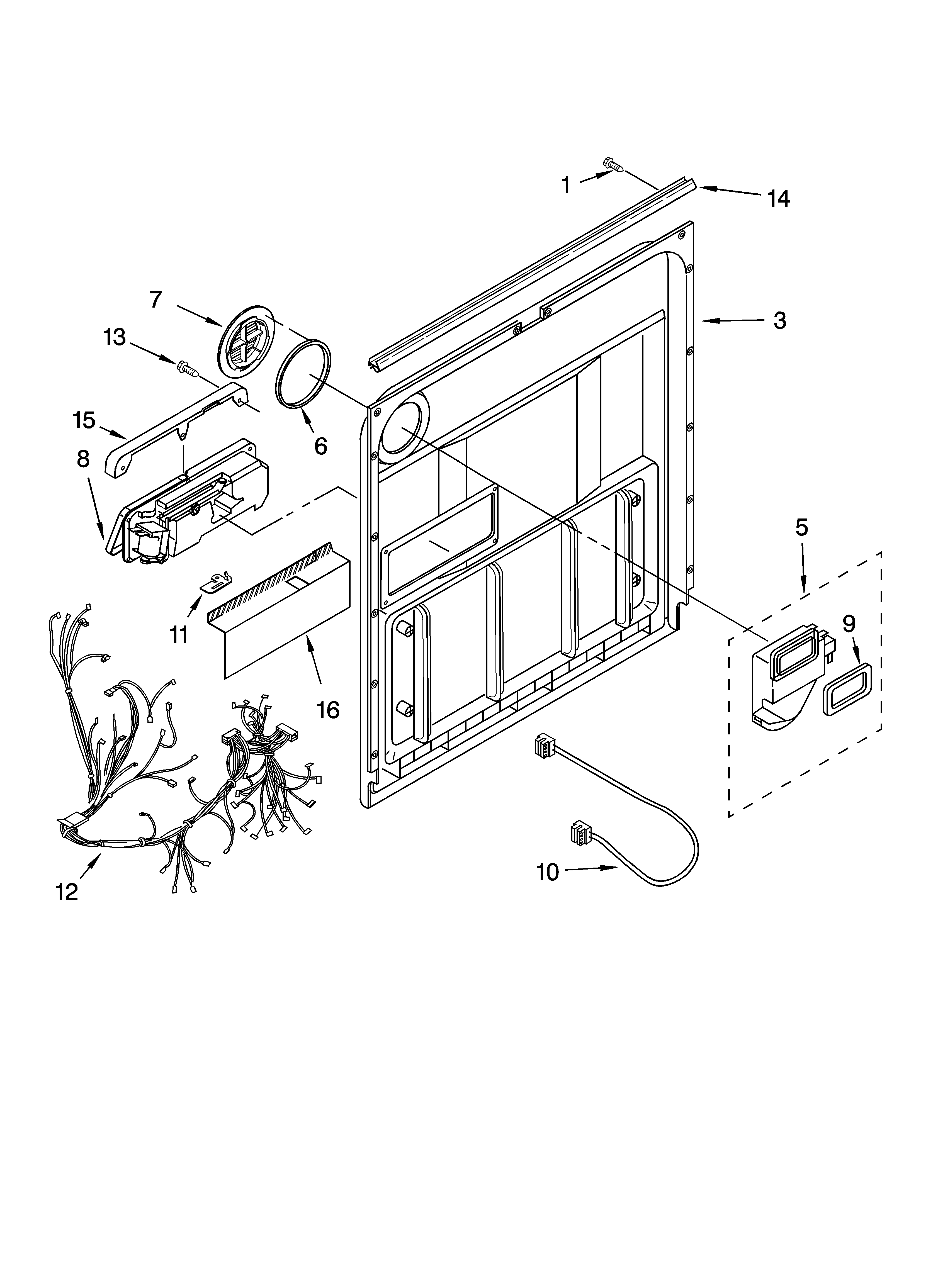 Whirlpool GU1200XTLT2 door and latch parts diagram