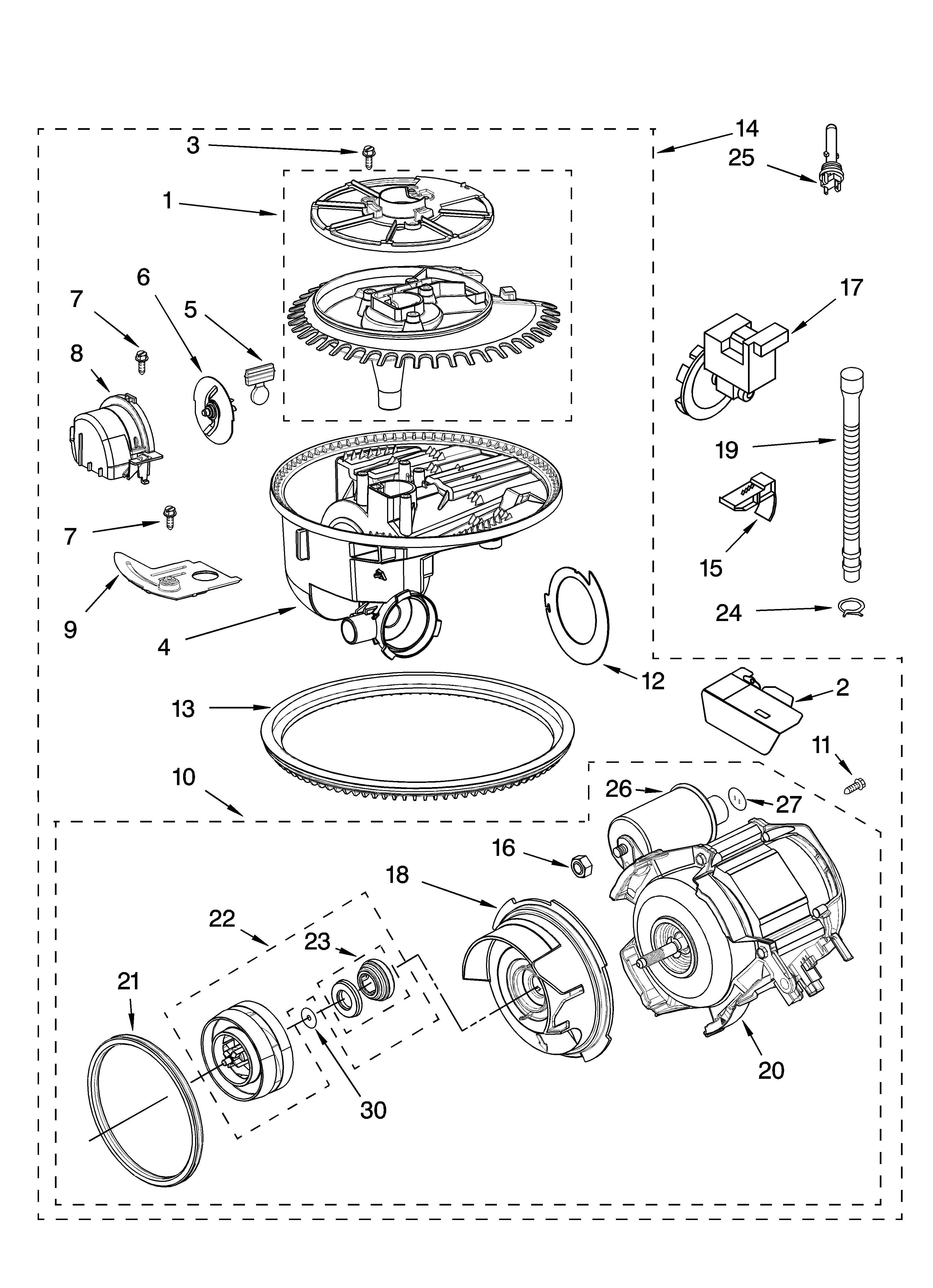 Whirlpool GU1200XTLT2 pump and motor parts diagram