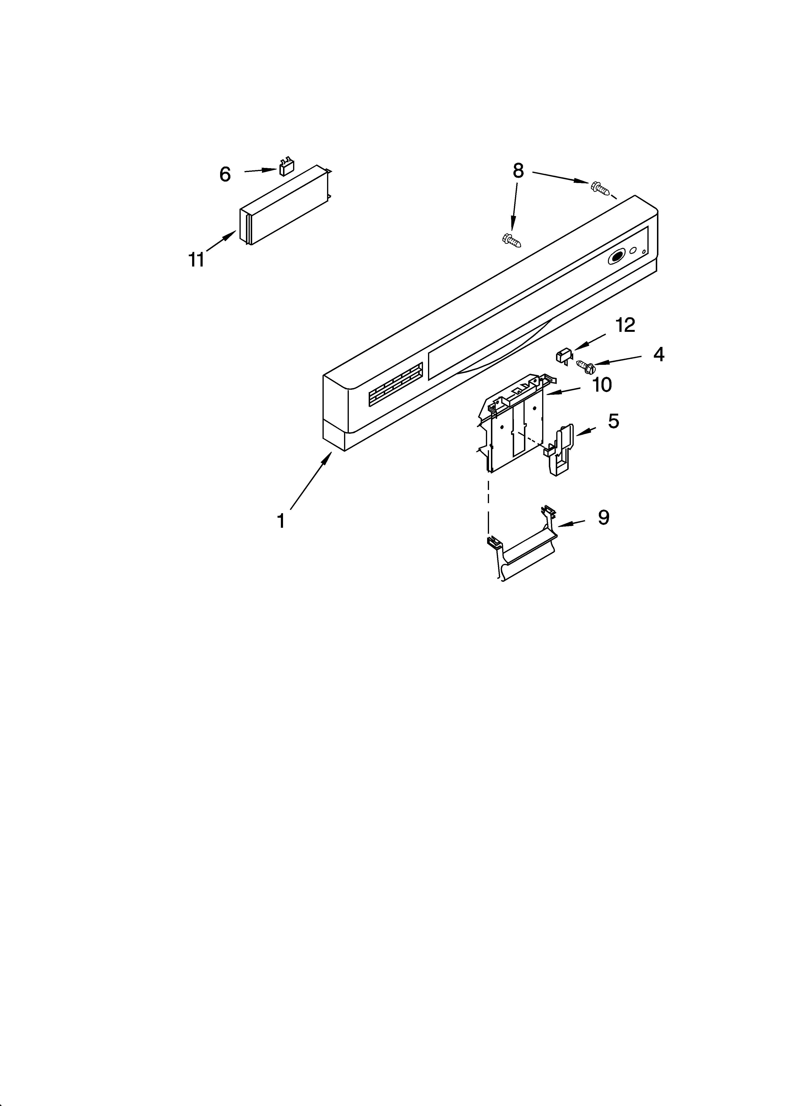 Whirlpool GU2300XTLQ0 control panel parts diagram