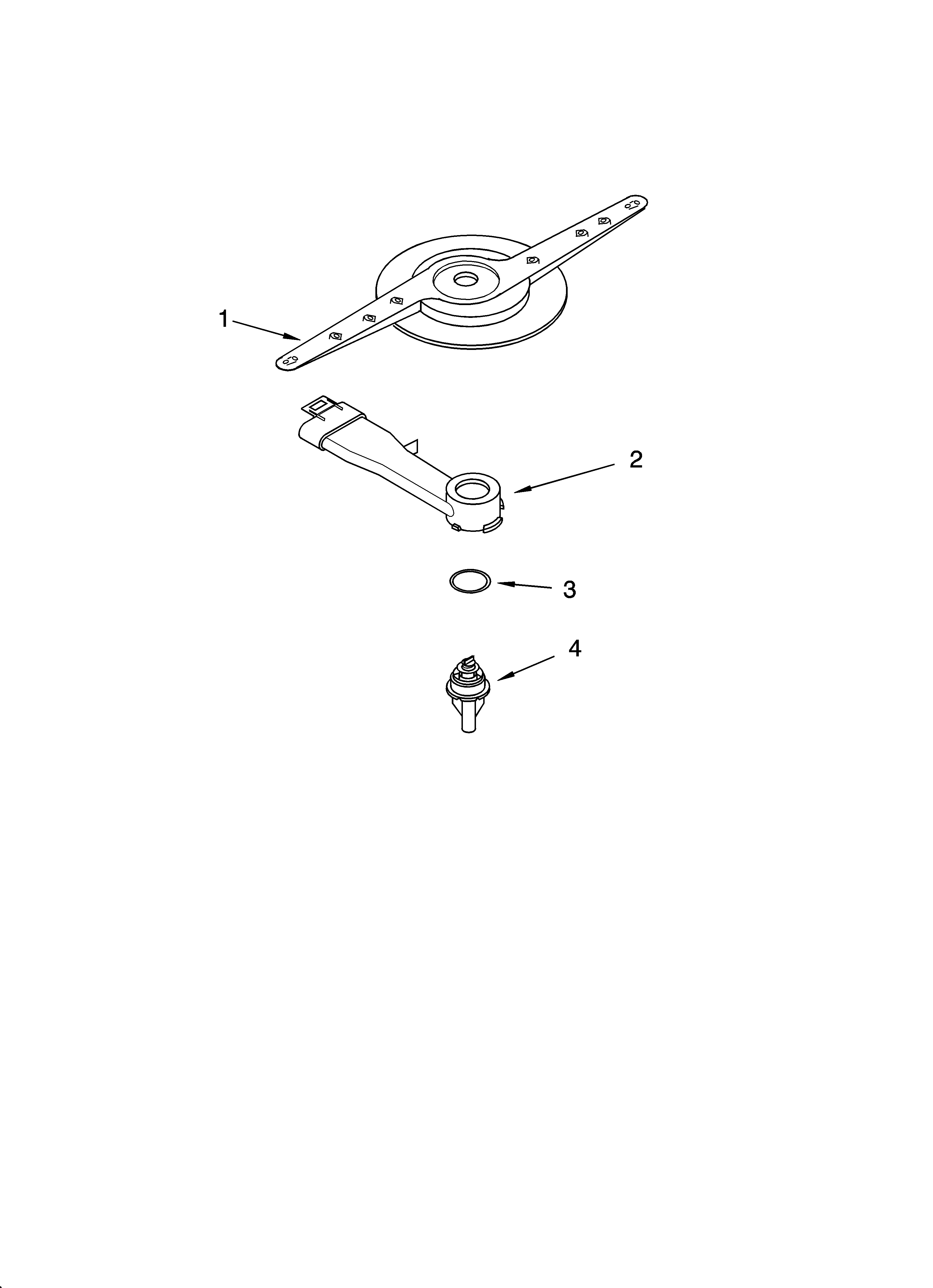 Whirlpool GU2300XTLB2 lower washarm parts diagram