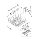 Whirlpool GU2600XTPS3 upper rack and track parts diagram
