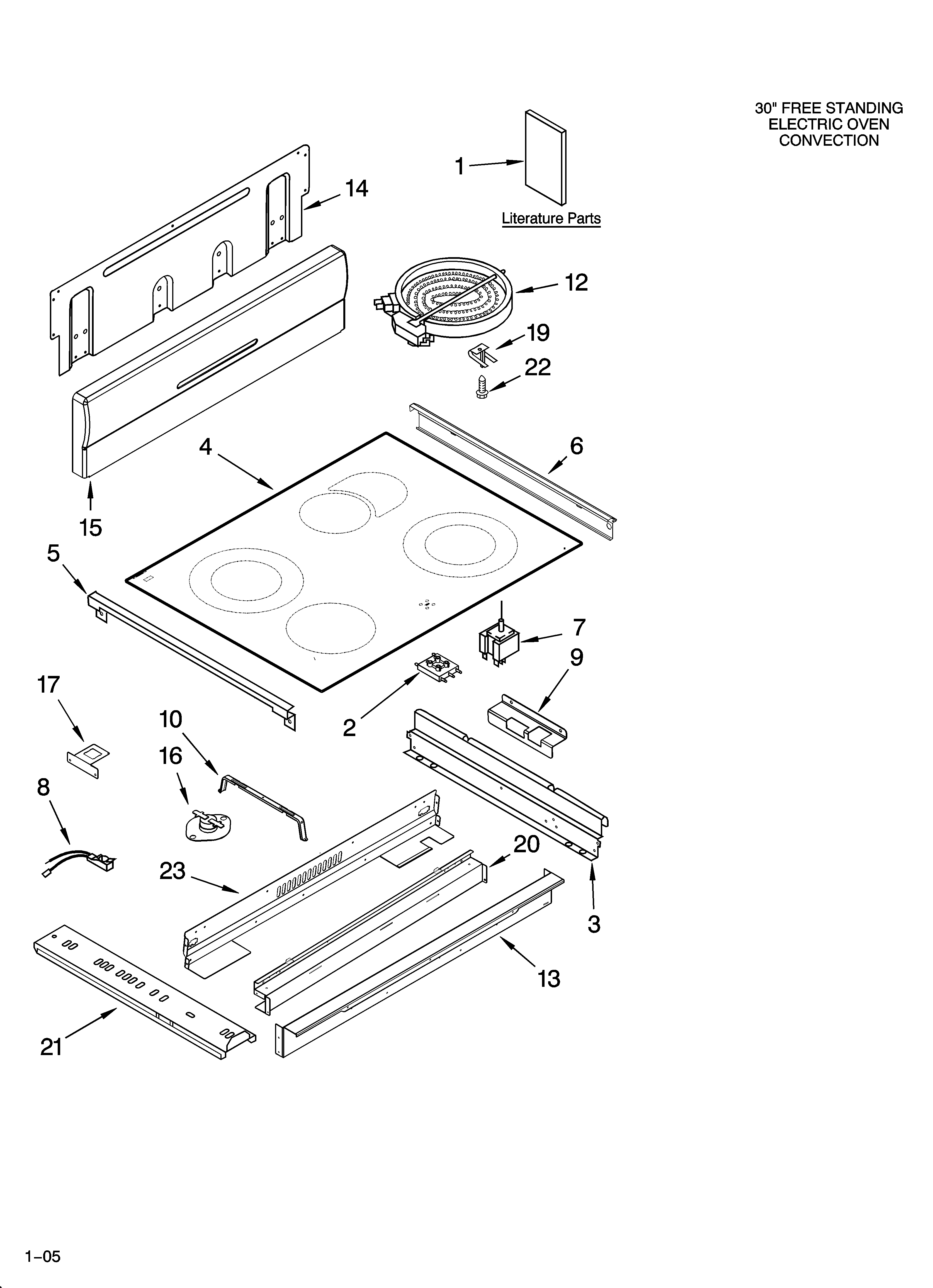 KitchenAid KERK807PBB00 cooktop parts diagram
