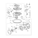 KitchenAid KUDI01DLBS2 pump and motor parts diagram