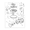 KitchenAid KUDL01TKBT0 pump and motor parts diagram